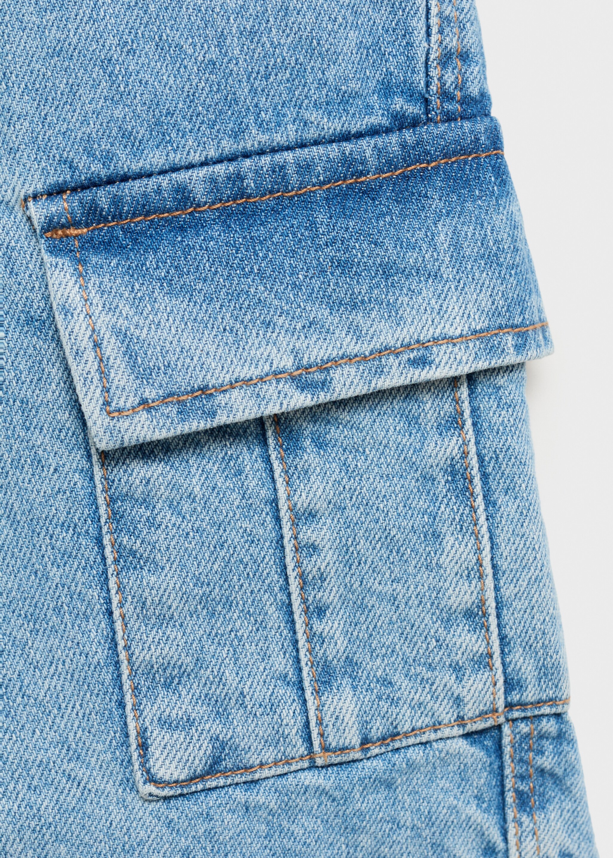 Denim cargo shorts - Details of the article 0