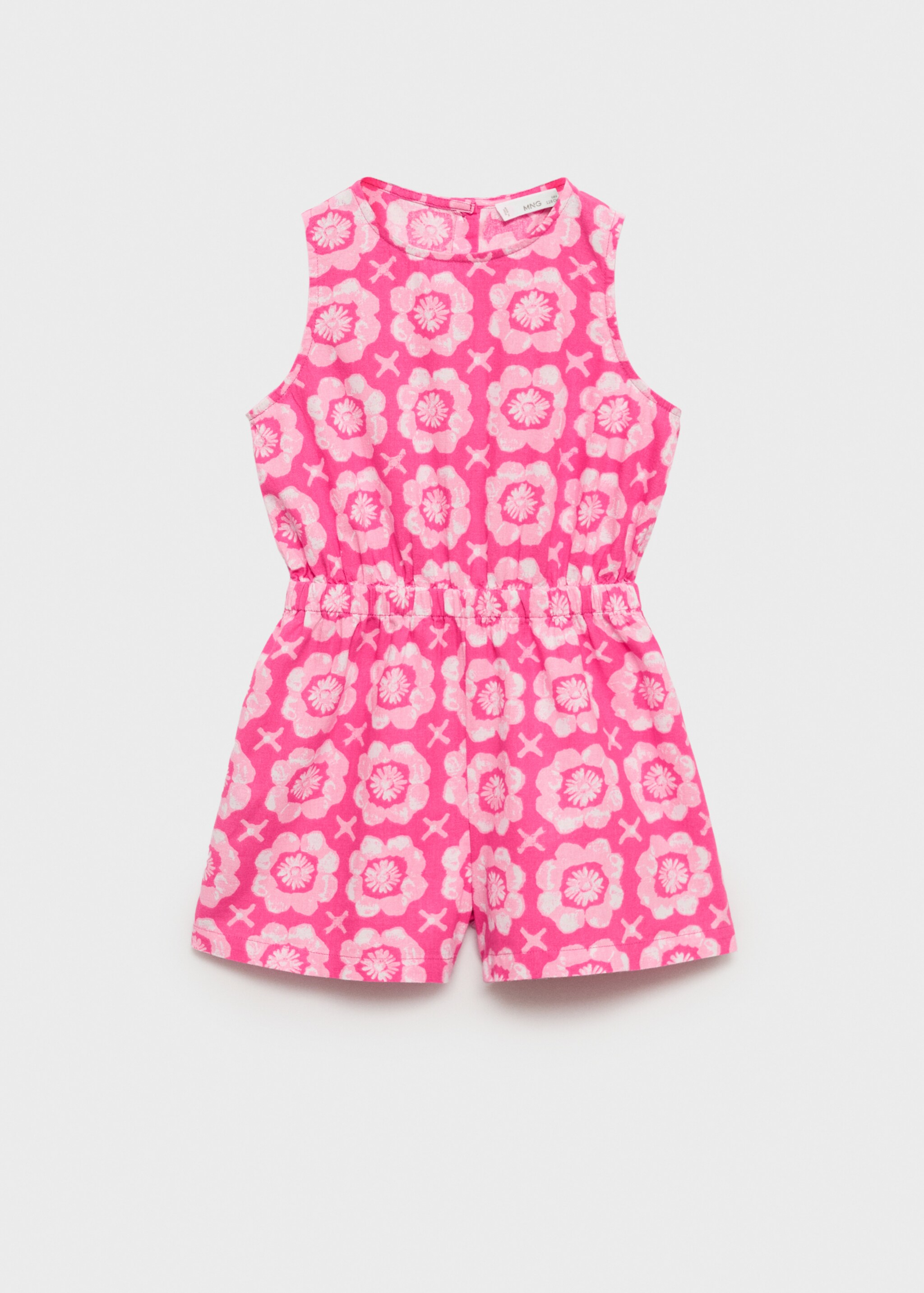 Linen-blend printed jumpsuit - Article without model