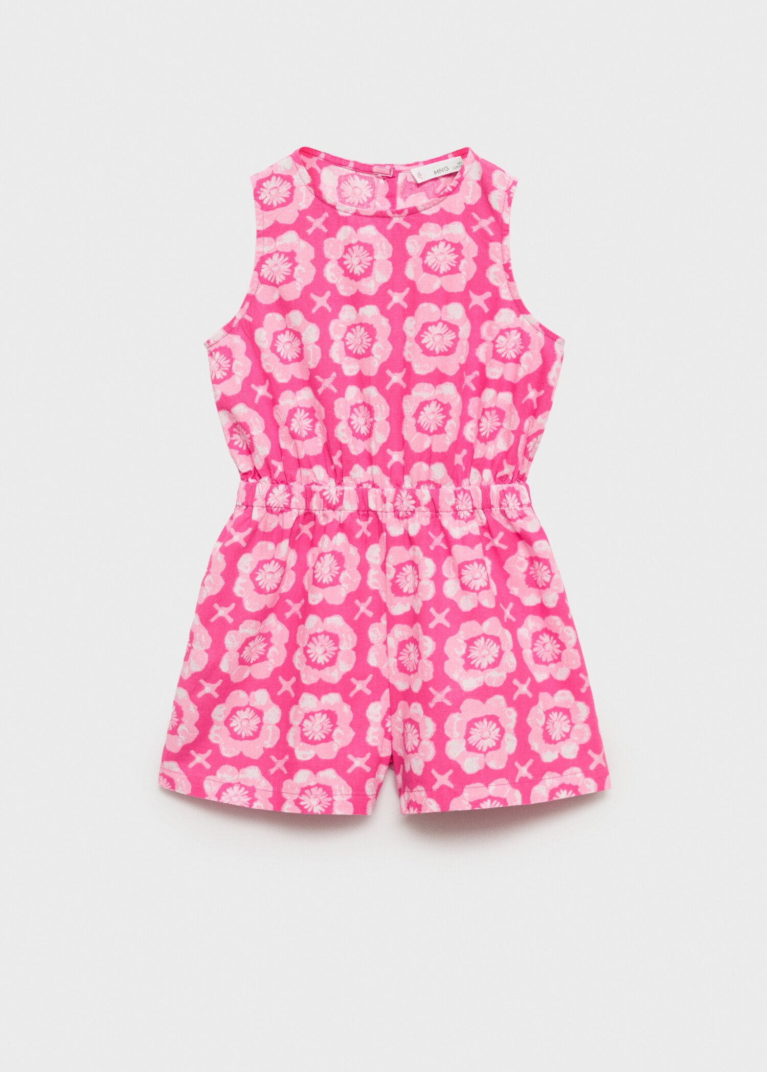 Linen-blend printed jumpsuit - Article without model