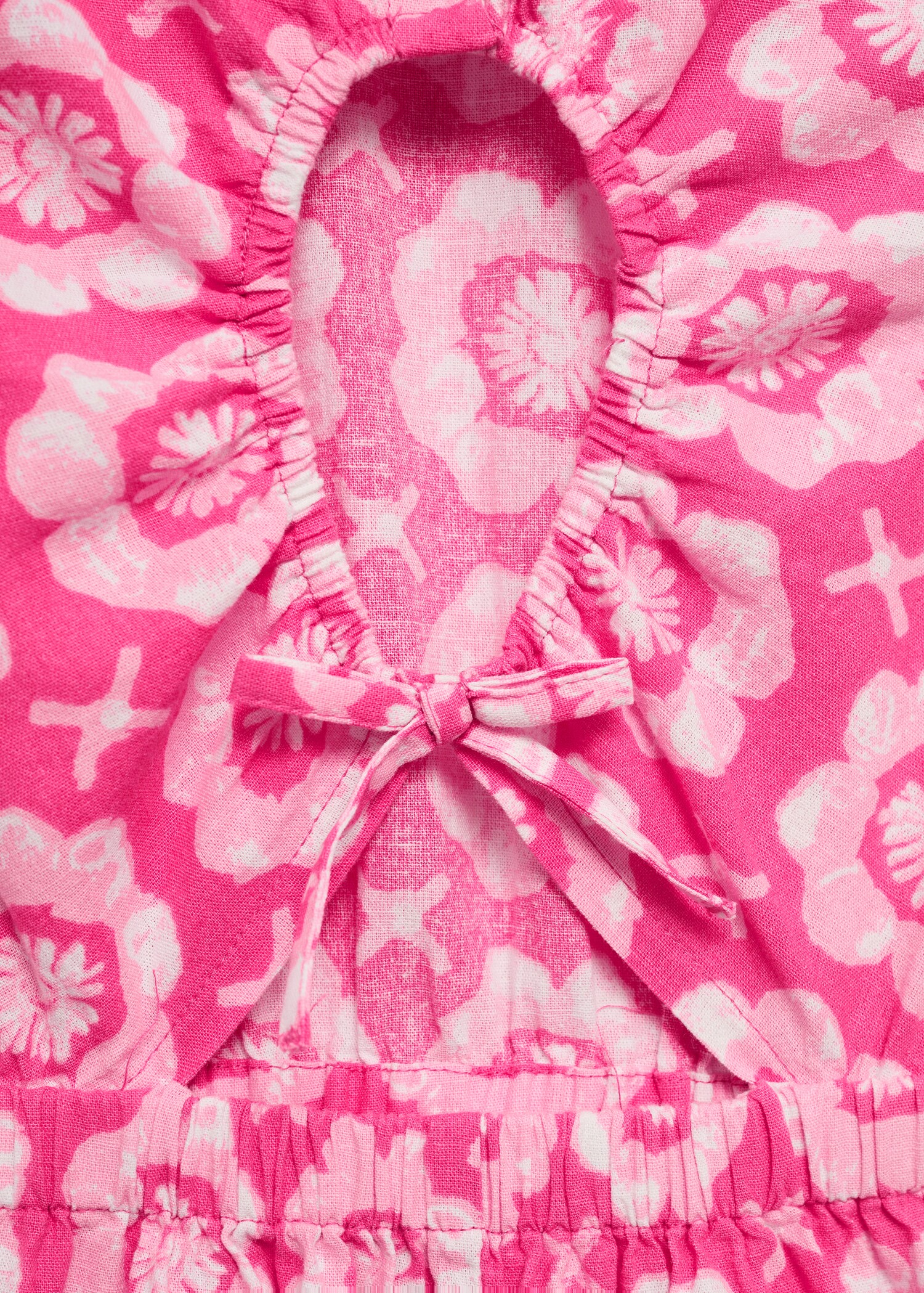 Linen-blend printed jumpsuit - Details of the article 0