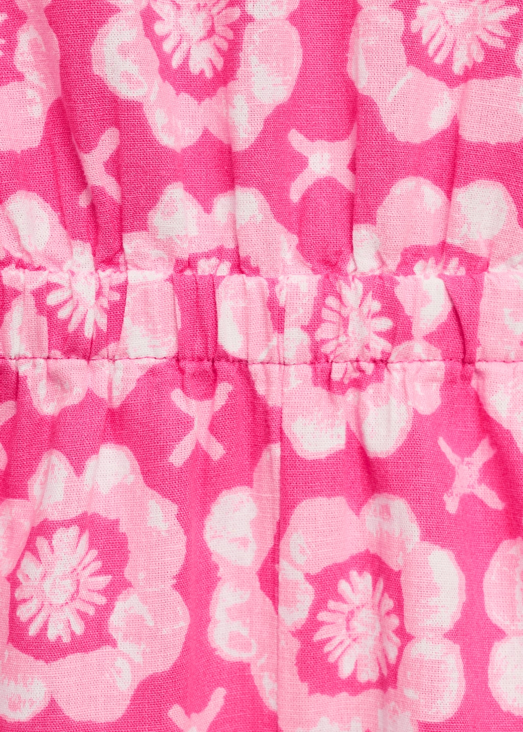 Linen-blend printed jumpsuit