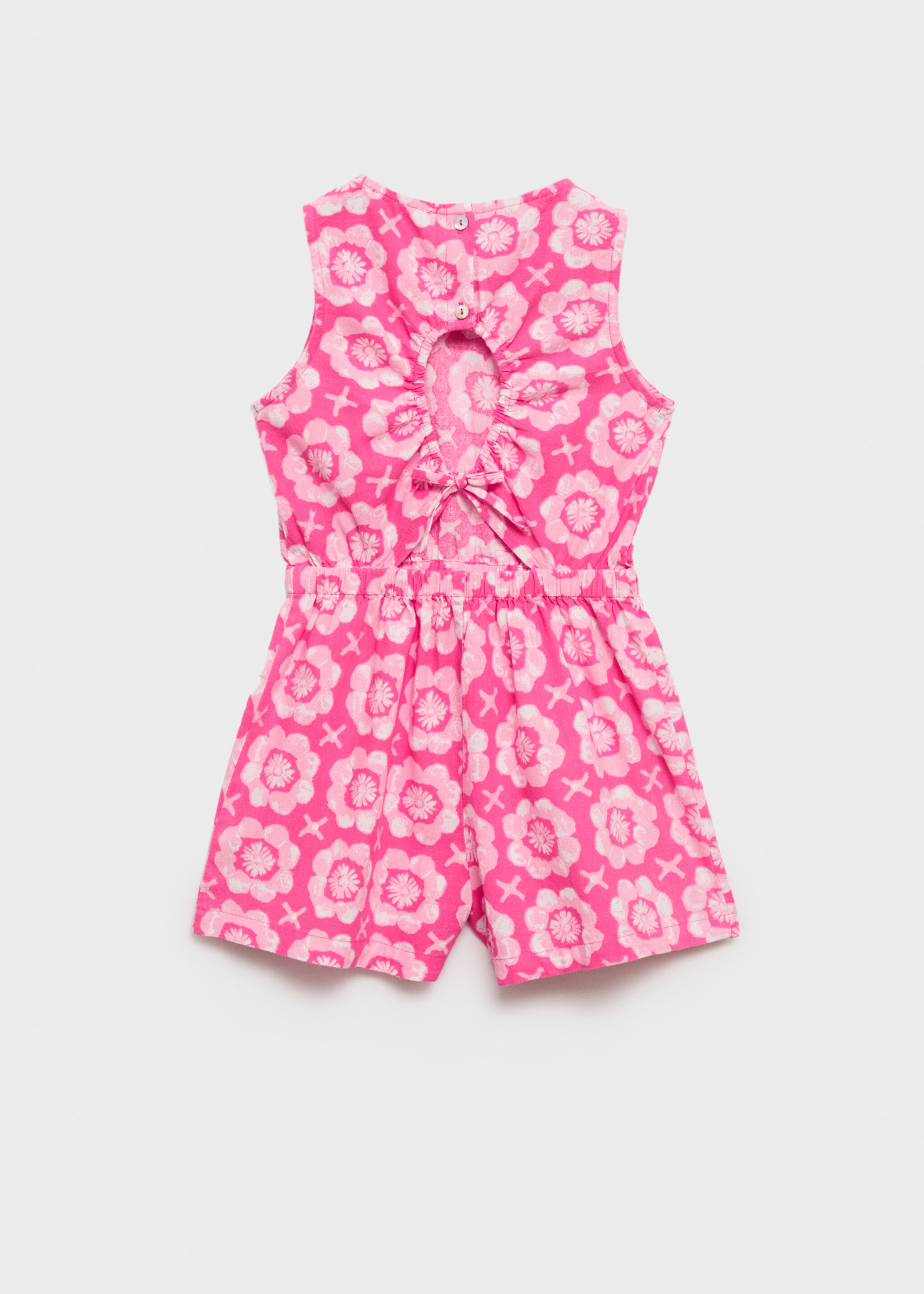 Linen-blend printed jumpsuit - Reverse of the article