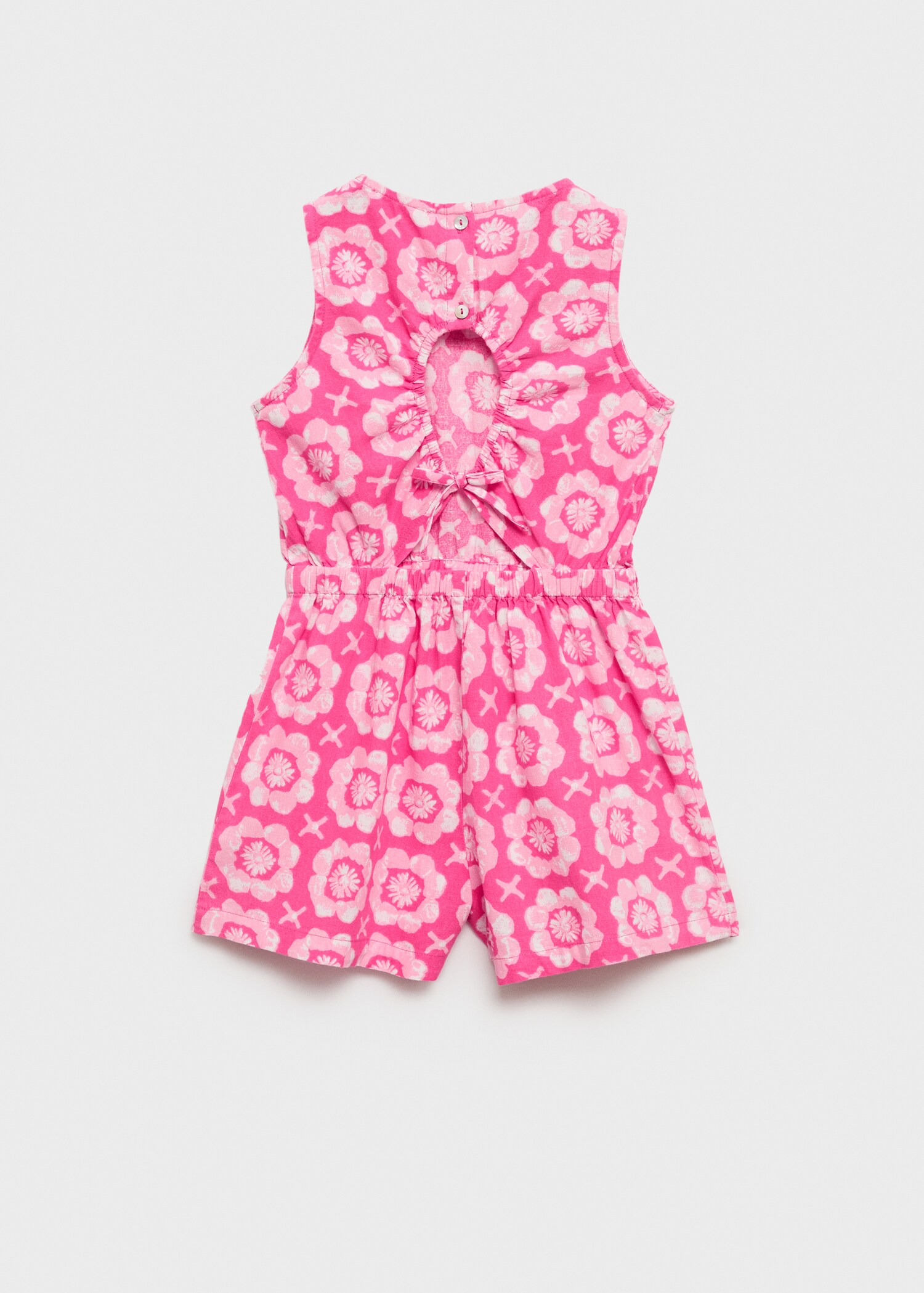 Linen-blend printed jumpsuit - Reverse of the article