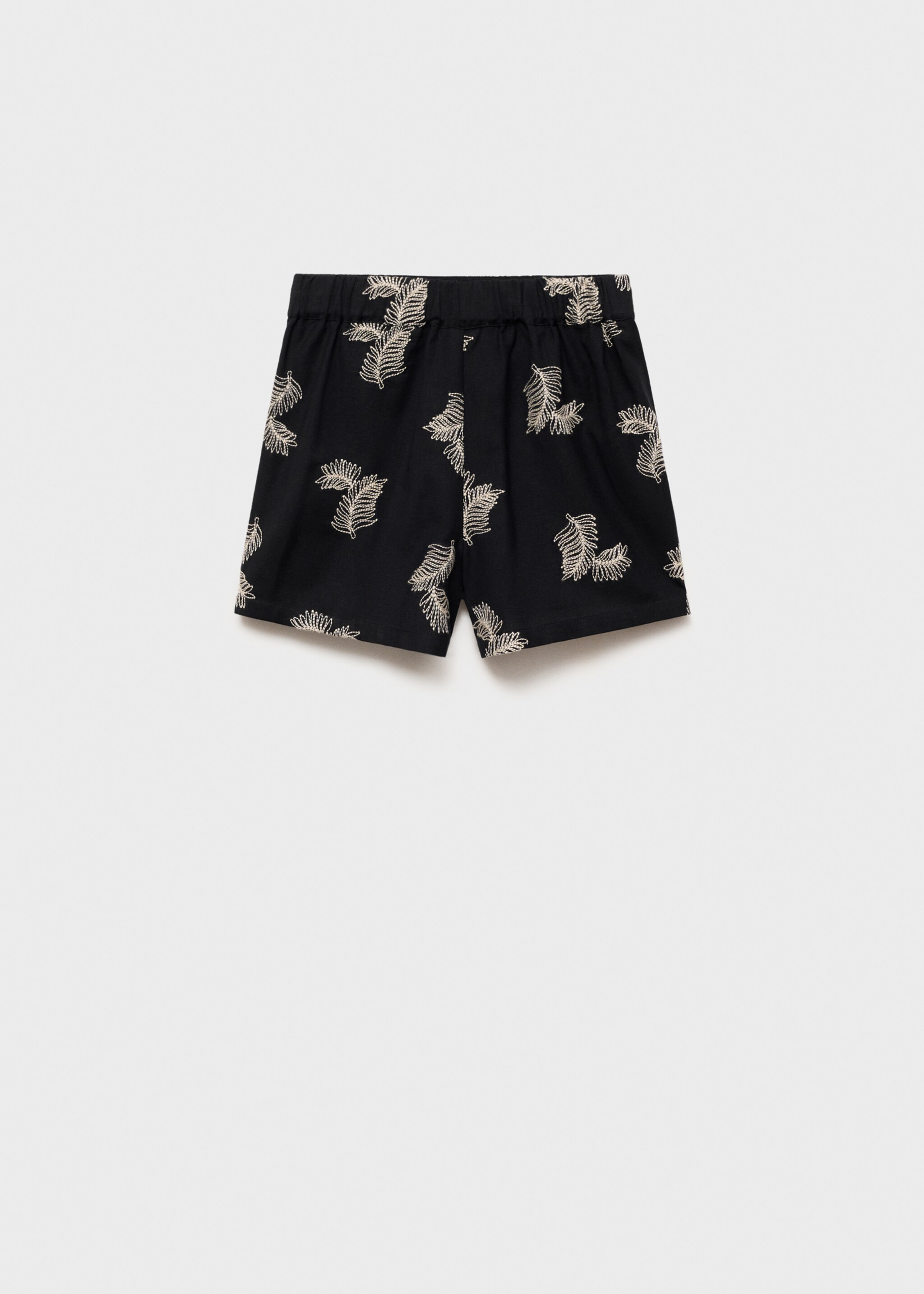 Embroidered linen shorts - Зворотна сторона товару