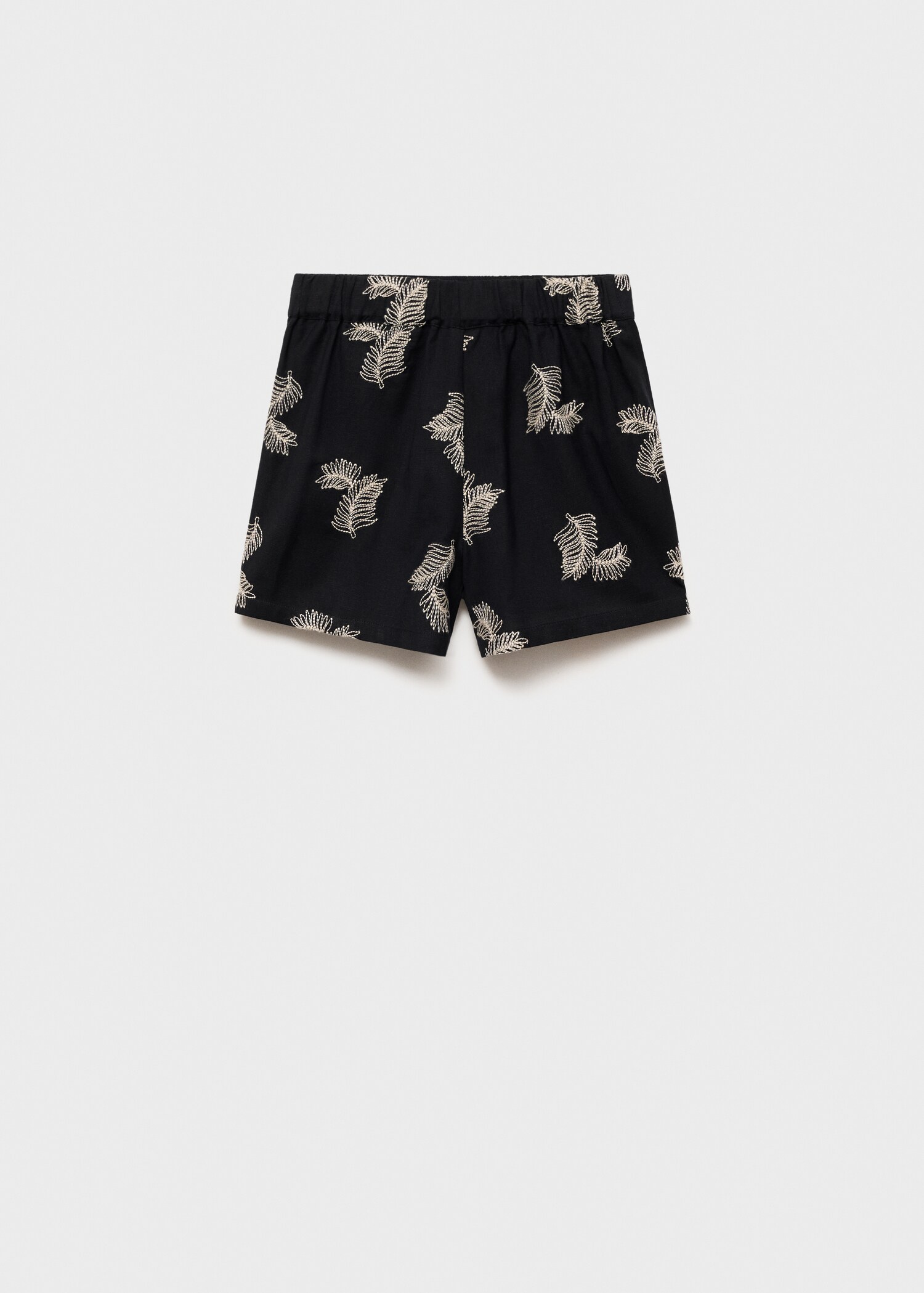 Embroidered linen shorts - Reverse of the article