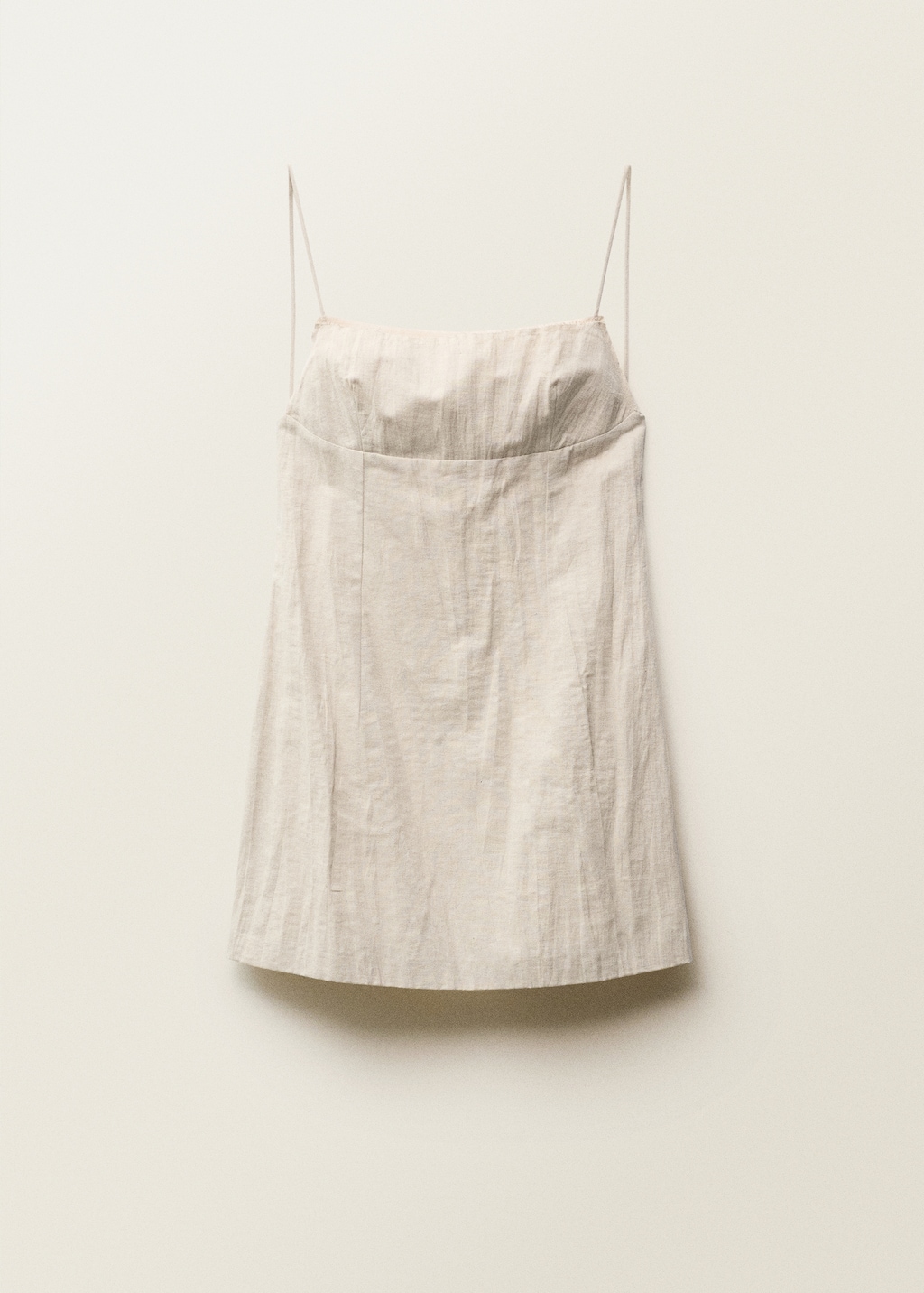 Cotton dress with frayed neckline