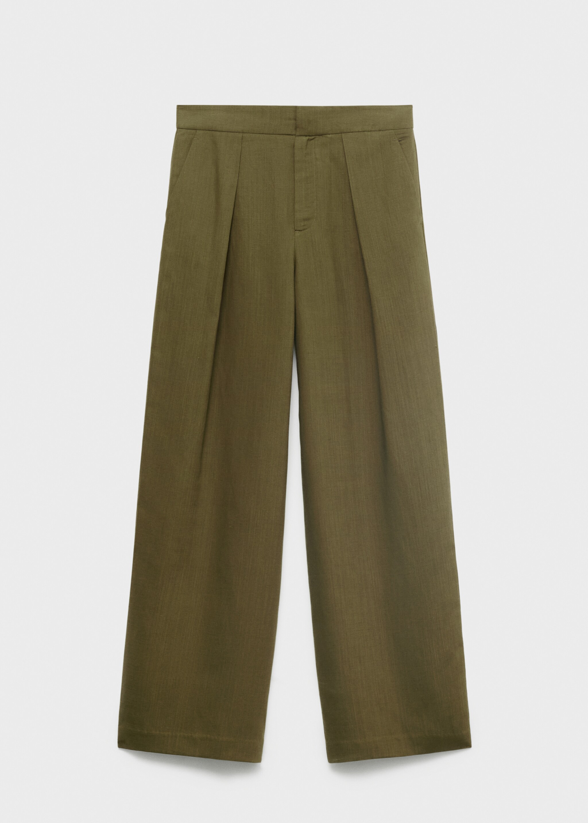 Linen-blend pleated trousers - Article without model