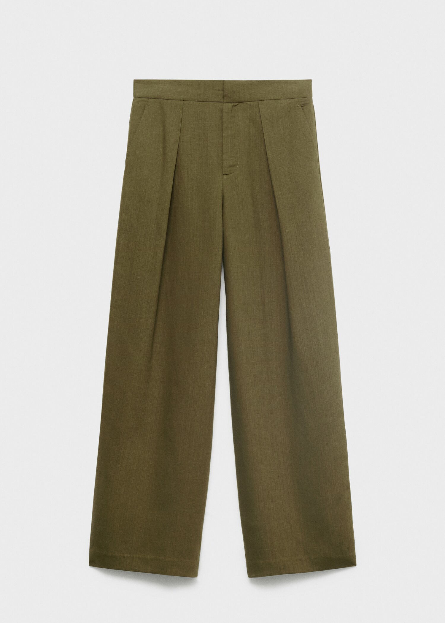 Linen-blend pleated trousers - Article without model