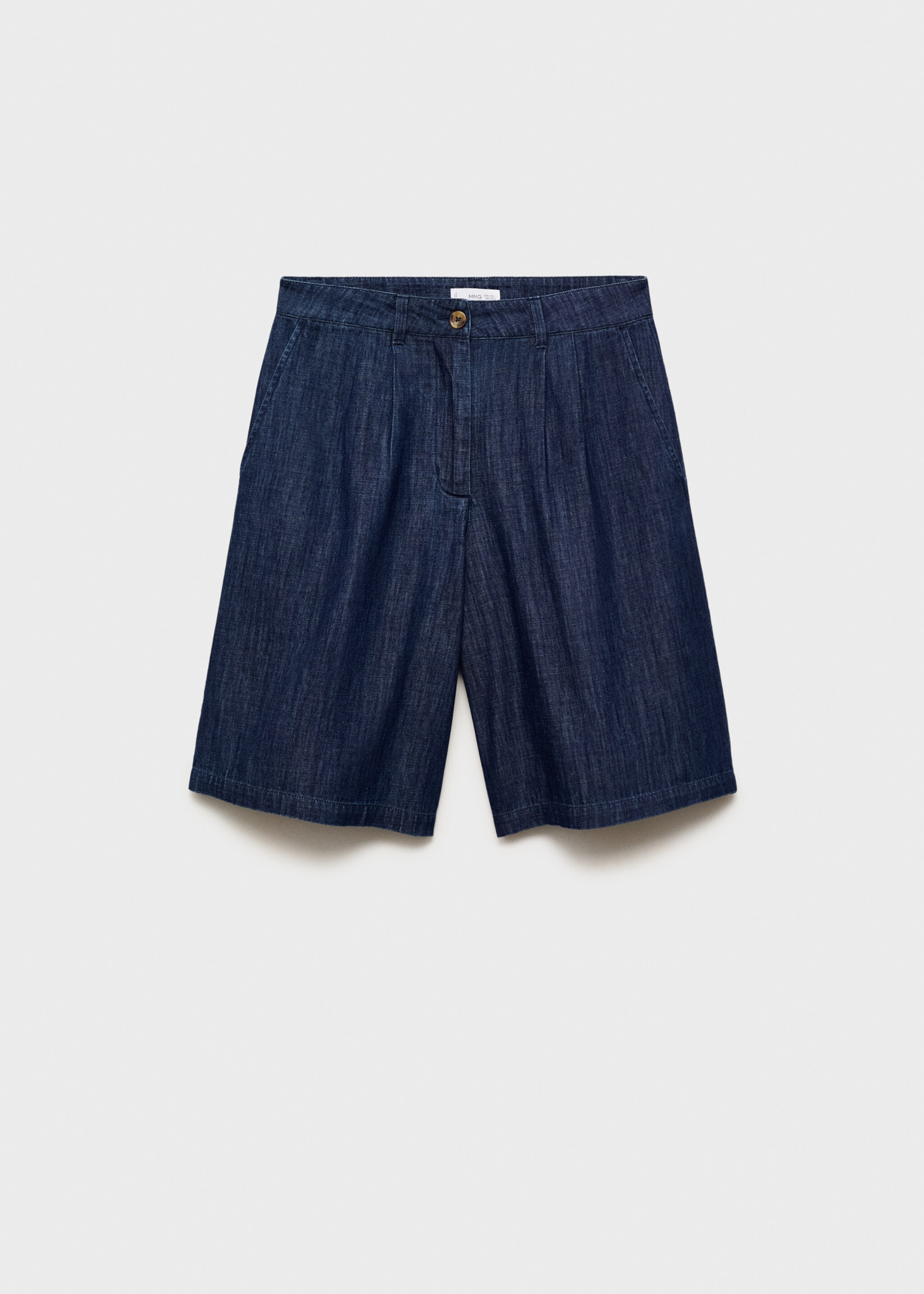 Straight-fit rinse-wash denim bermuda shorts - Article without model