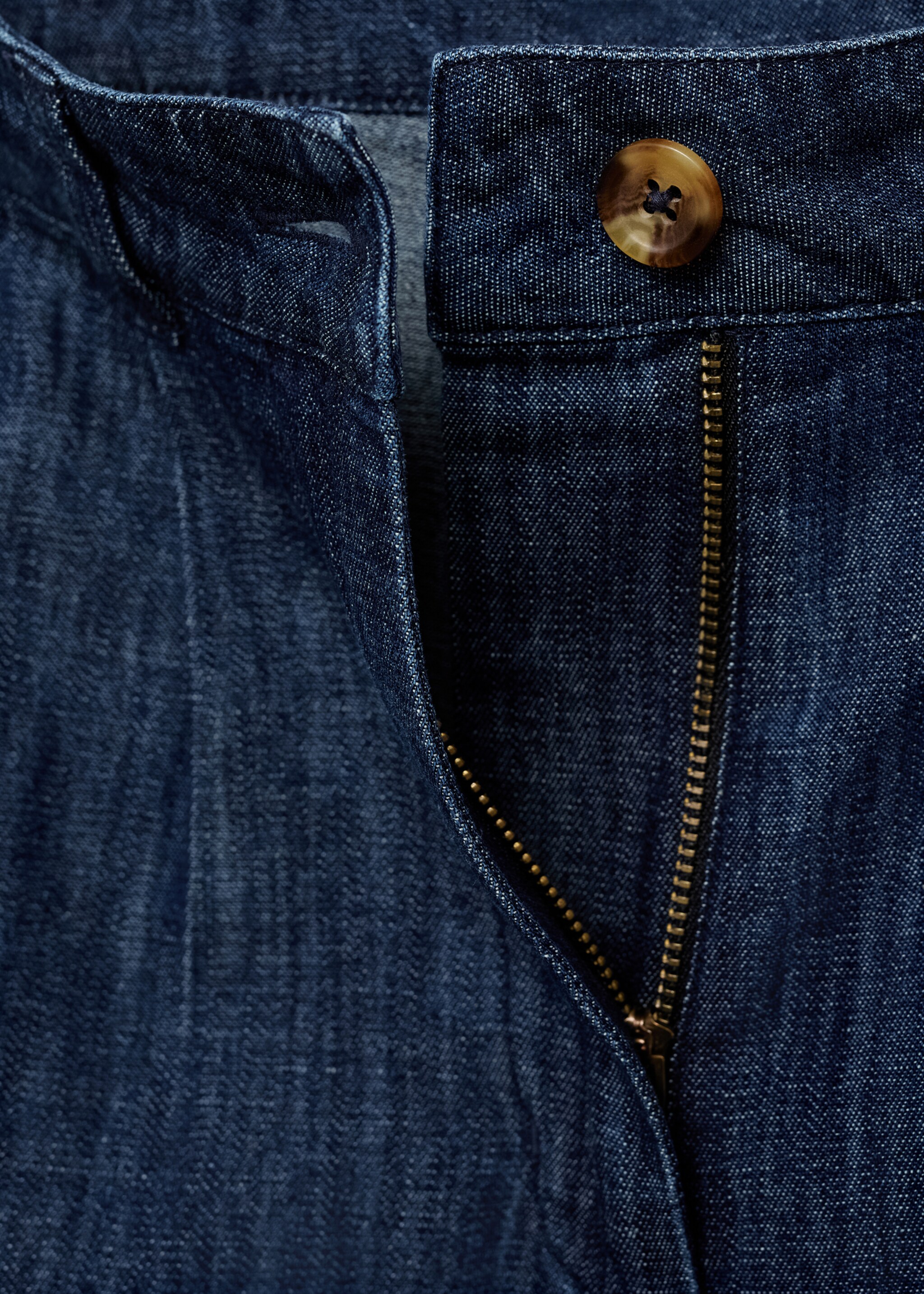 Straight-fit rinse-wash denim bermuda shorts - Details of the article 8