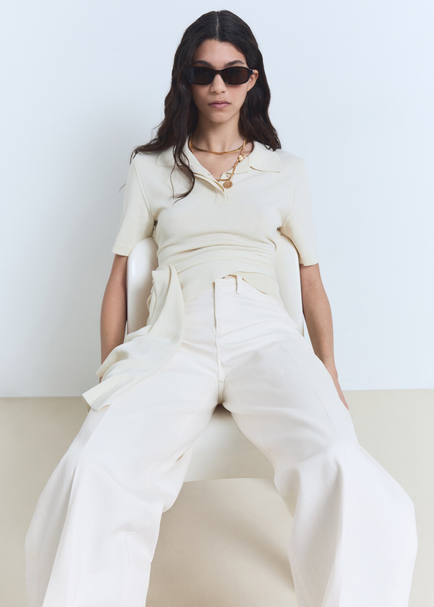 High-rise wideleg jeans - Details of the article 2