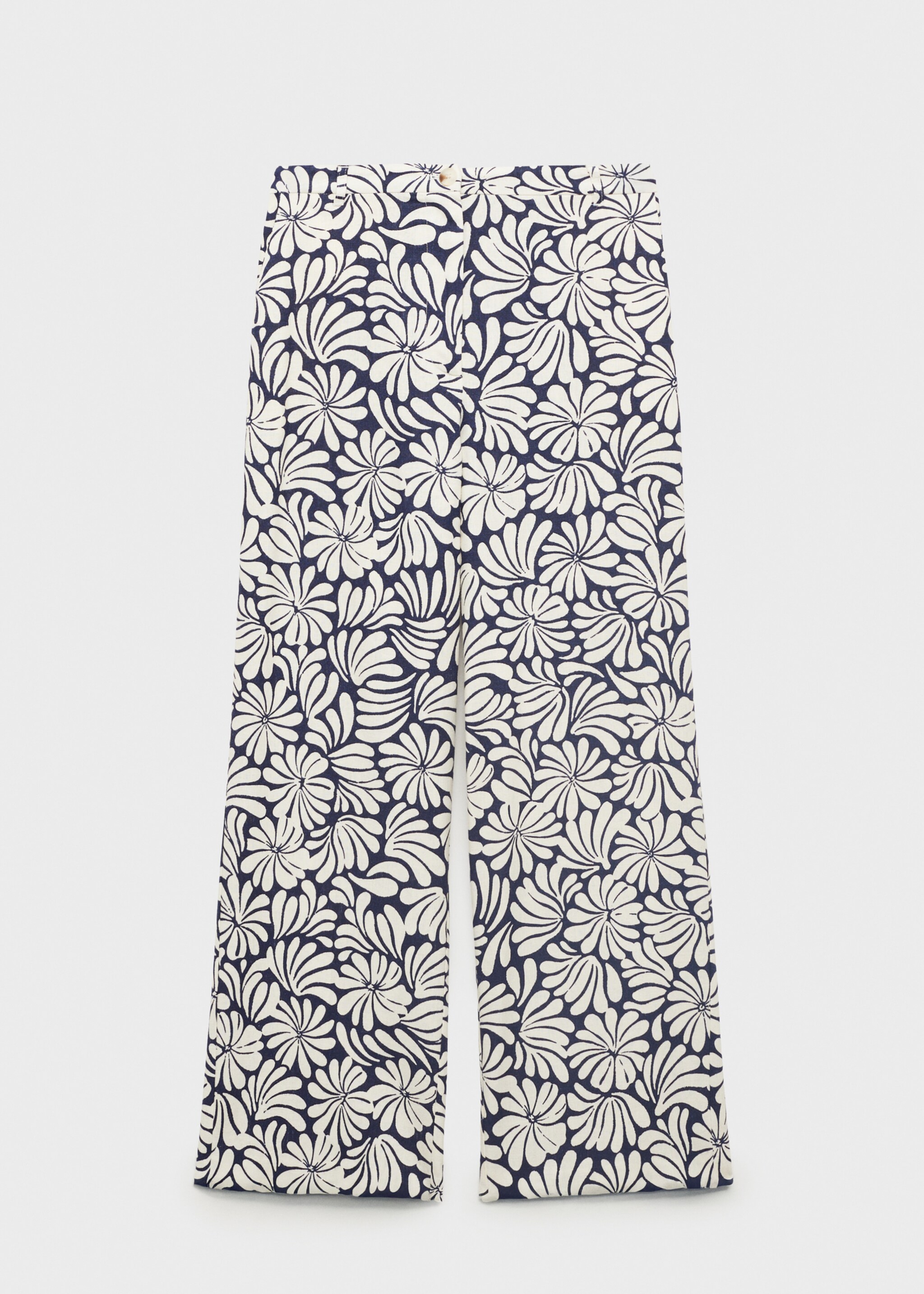 Floral linen trousers - Article without model