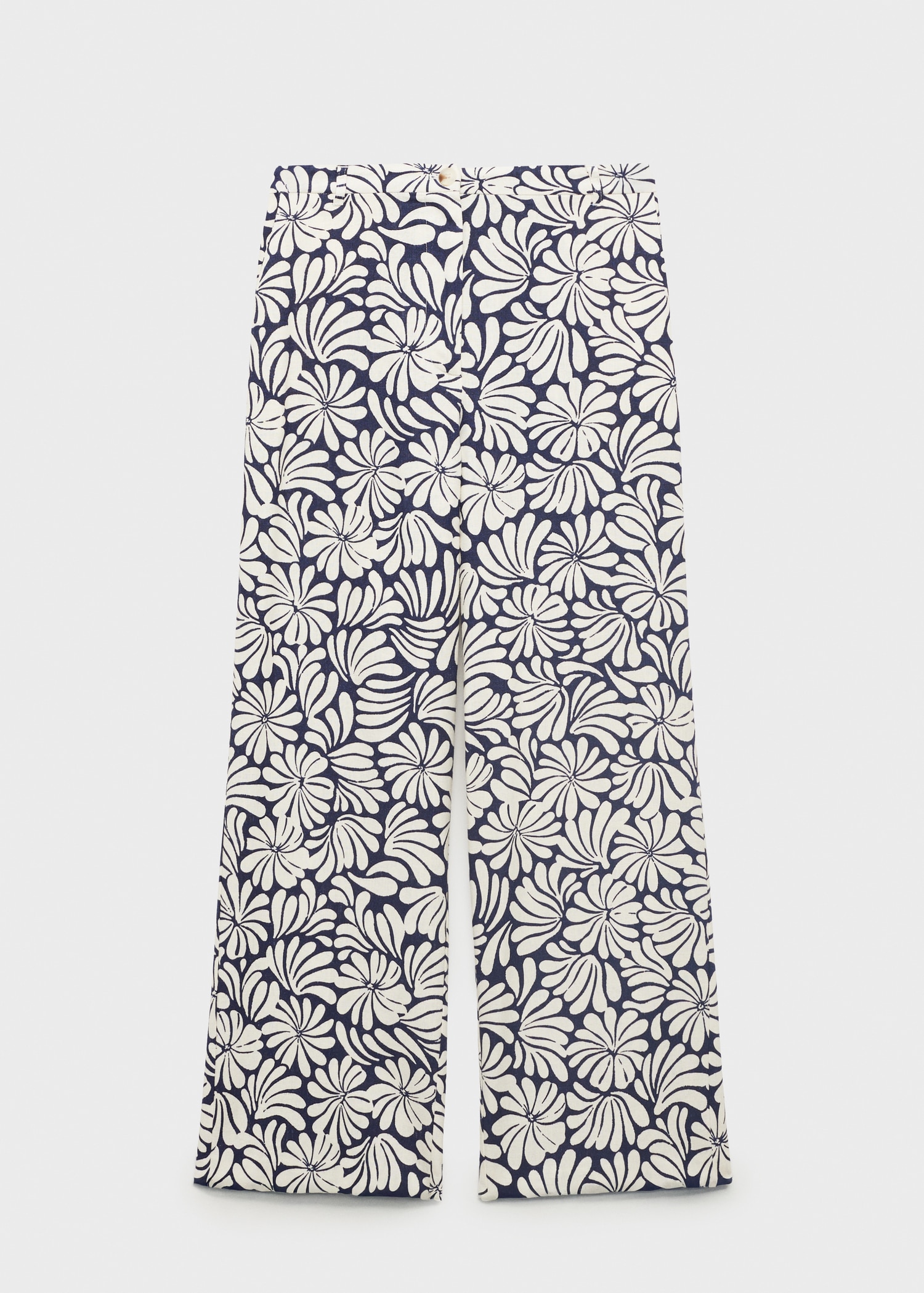 Floral linen trousers - Article without model