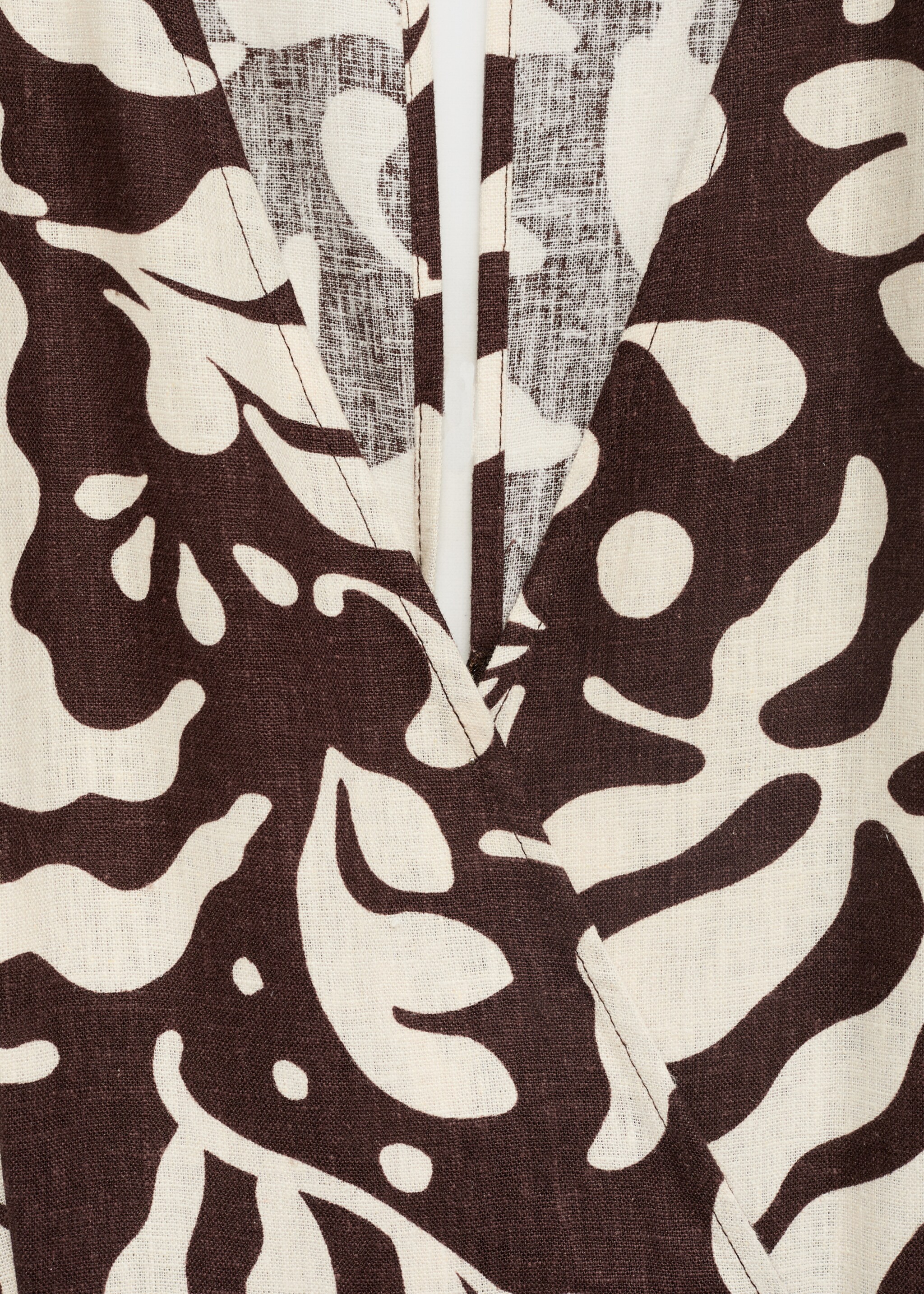 Bedruckter Leinen-Jumpsuit mit Gürtel - Detail des Artikels 8
