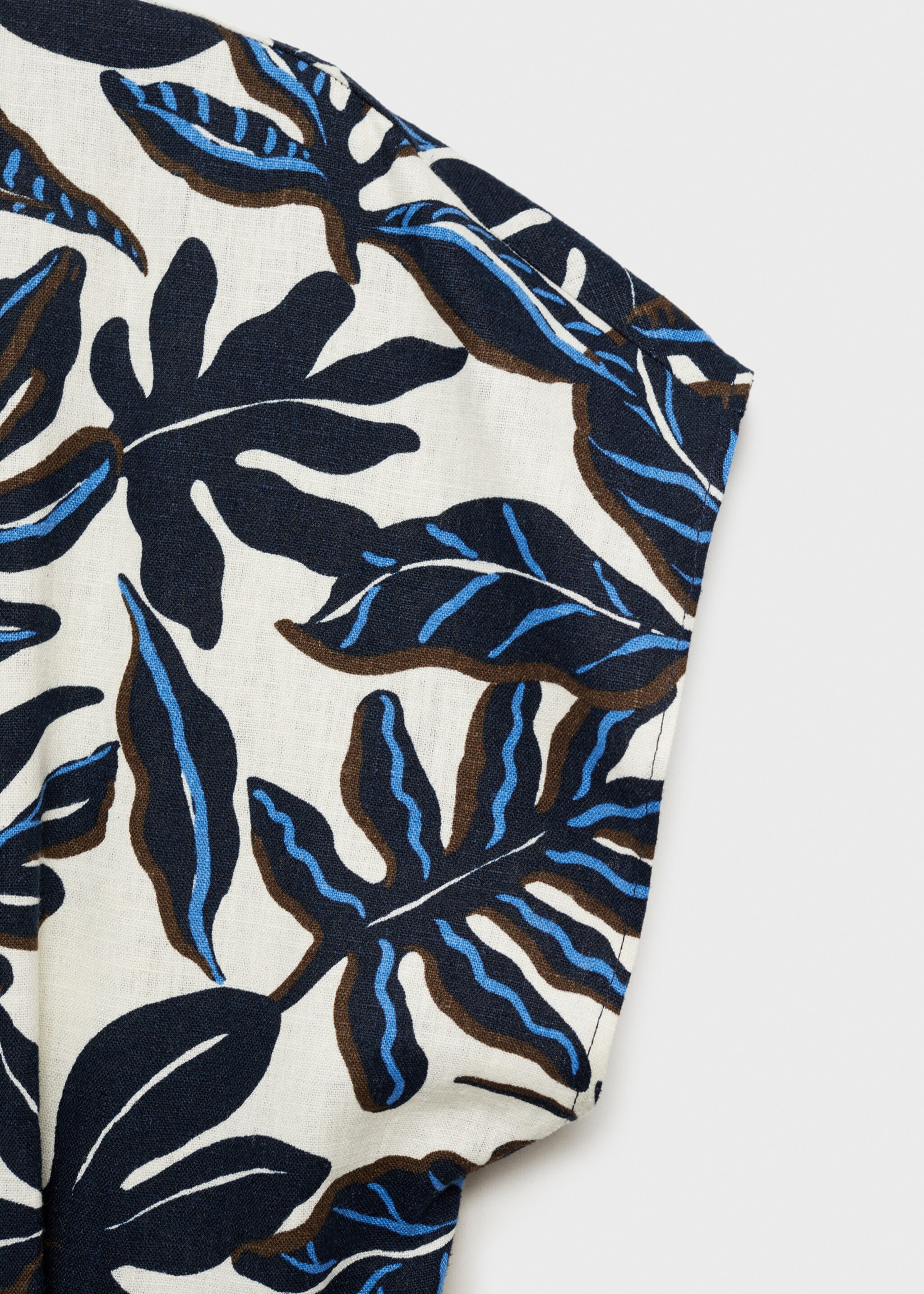 Bedruckter Leinen-Jumpsuit mit Gürtel - Detail des Artikels 8