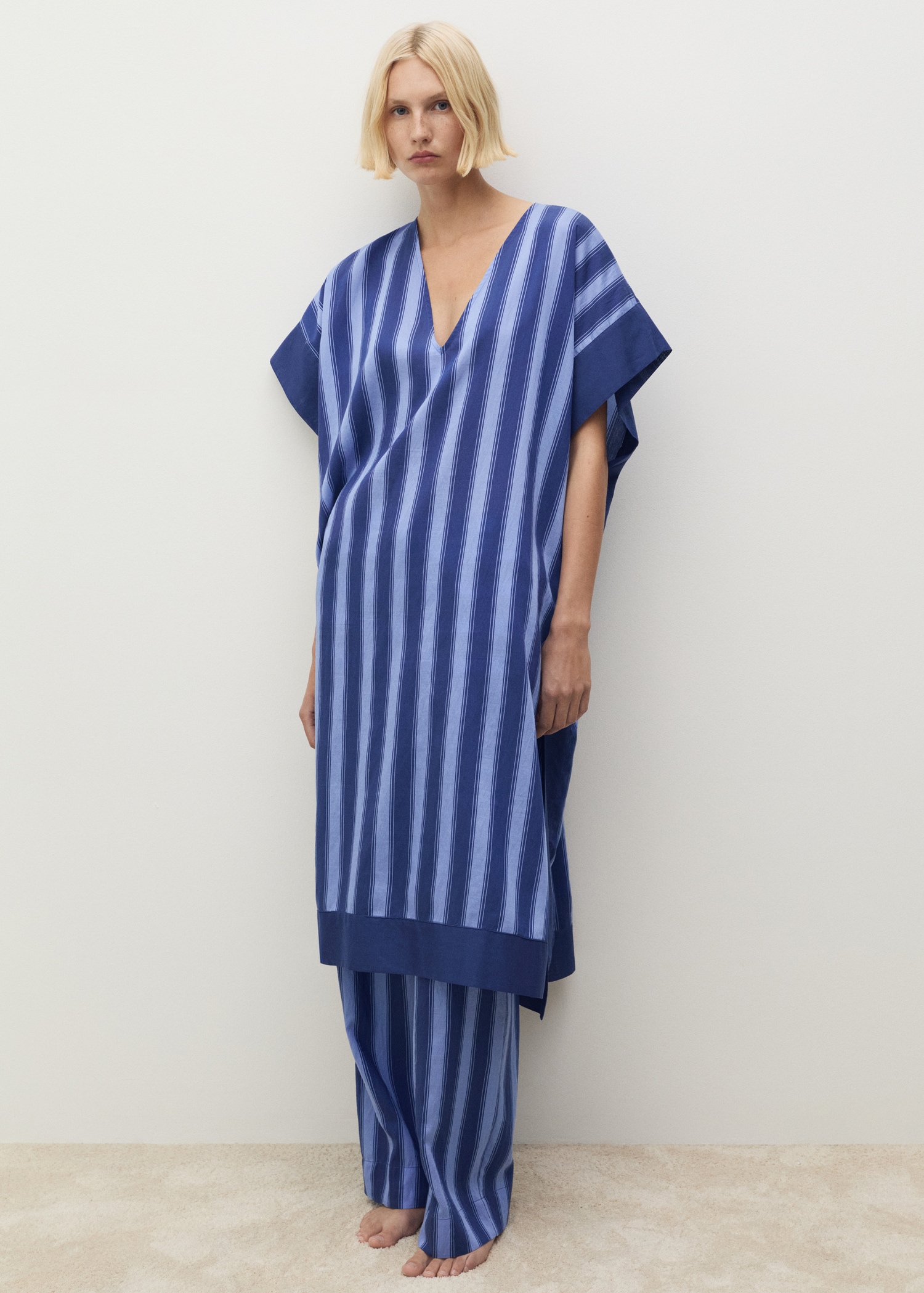 Caftan en lyocell à rayures tissu bicolore - Détail de l'article 2