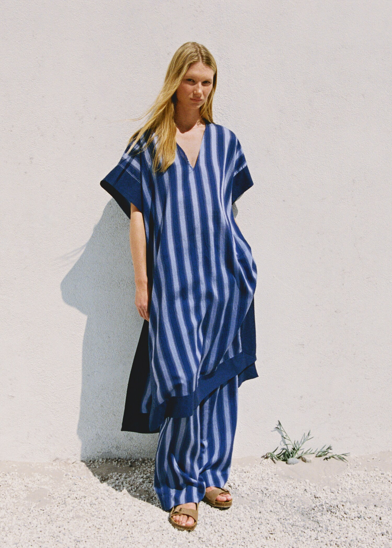 Caftan en lyocell à rayures tissu bicolore - Détail de l'article 7