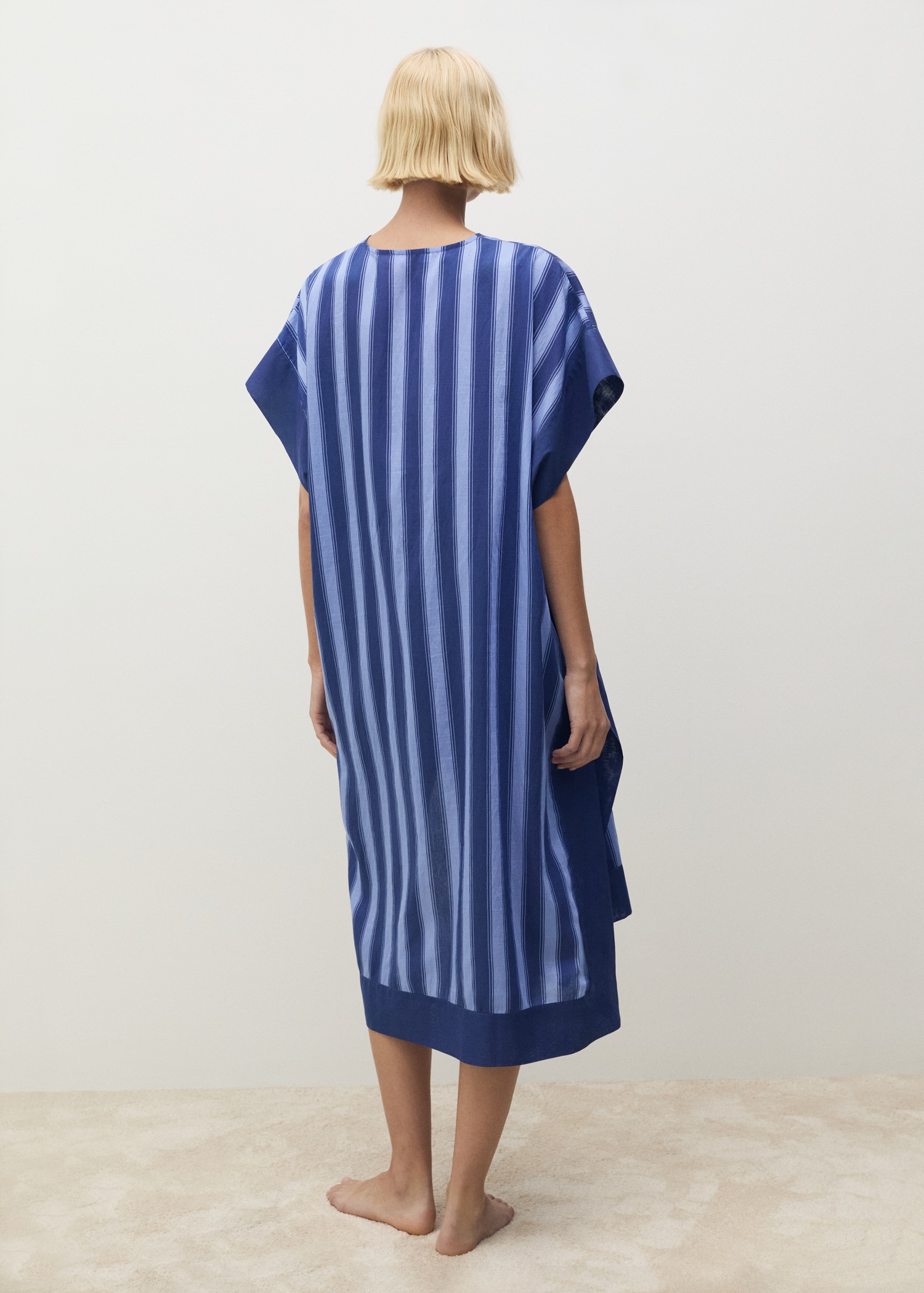 Tunic lyocell stripe two-tone woven - Reverse of the article