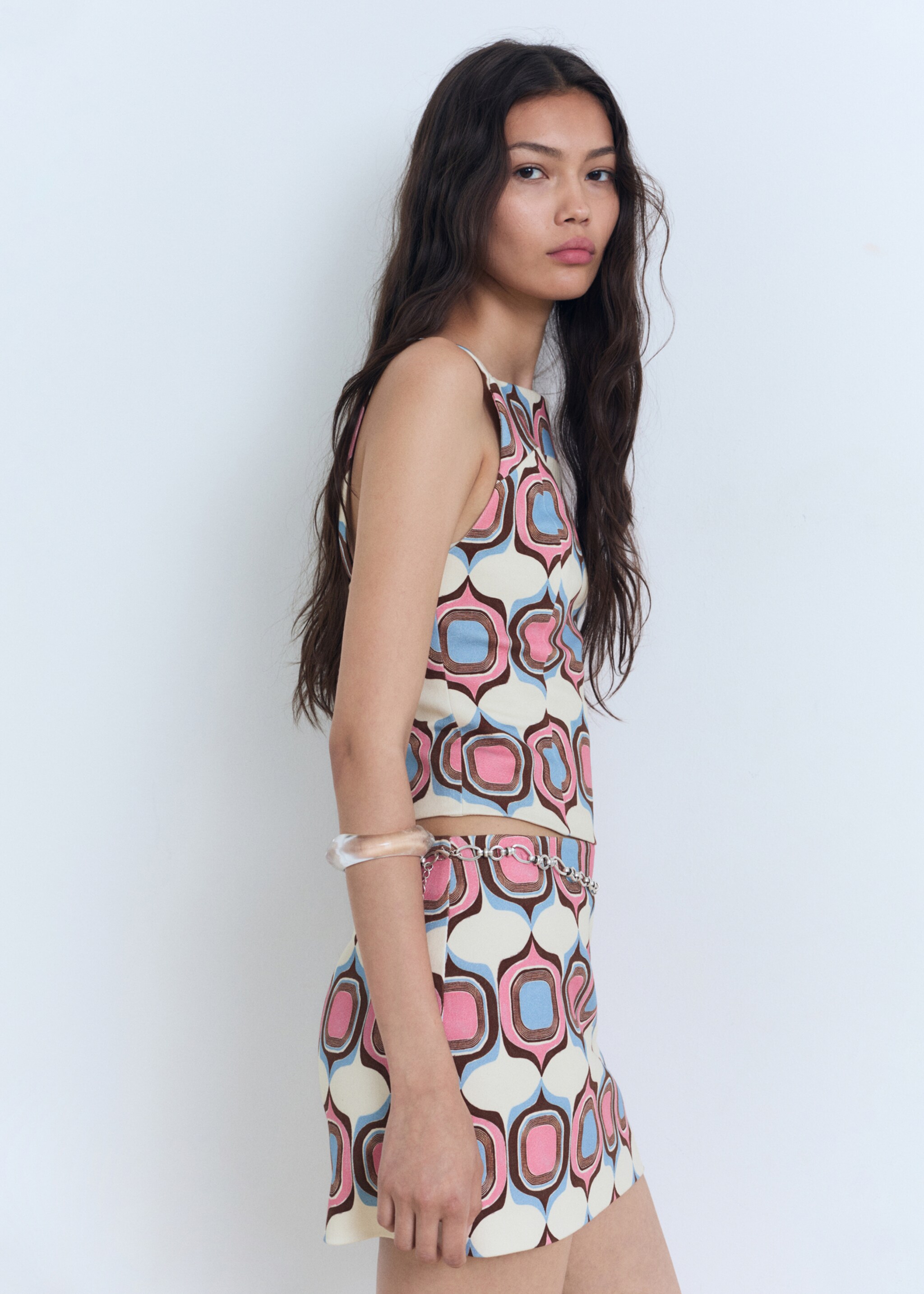 Printed short skirt - Details of the article 1