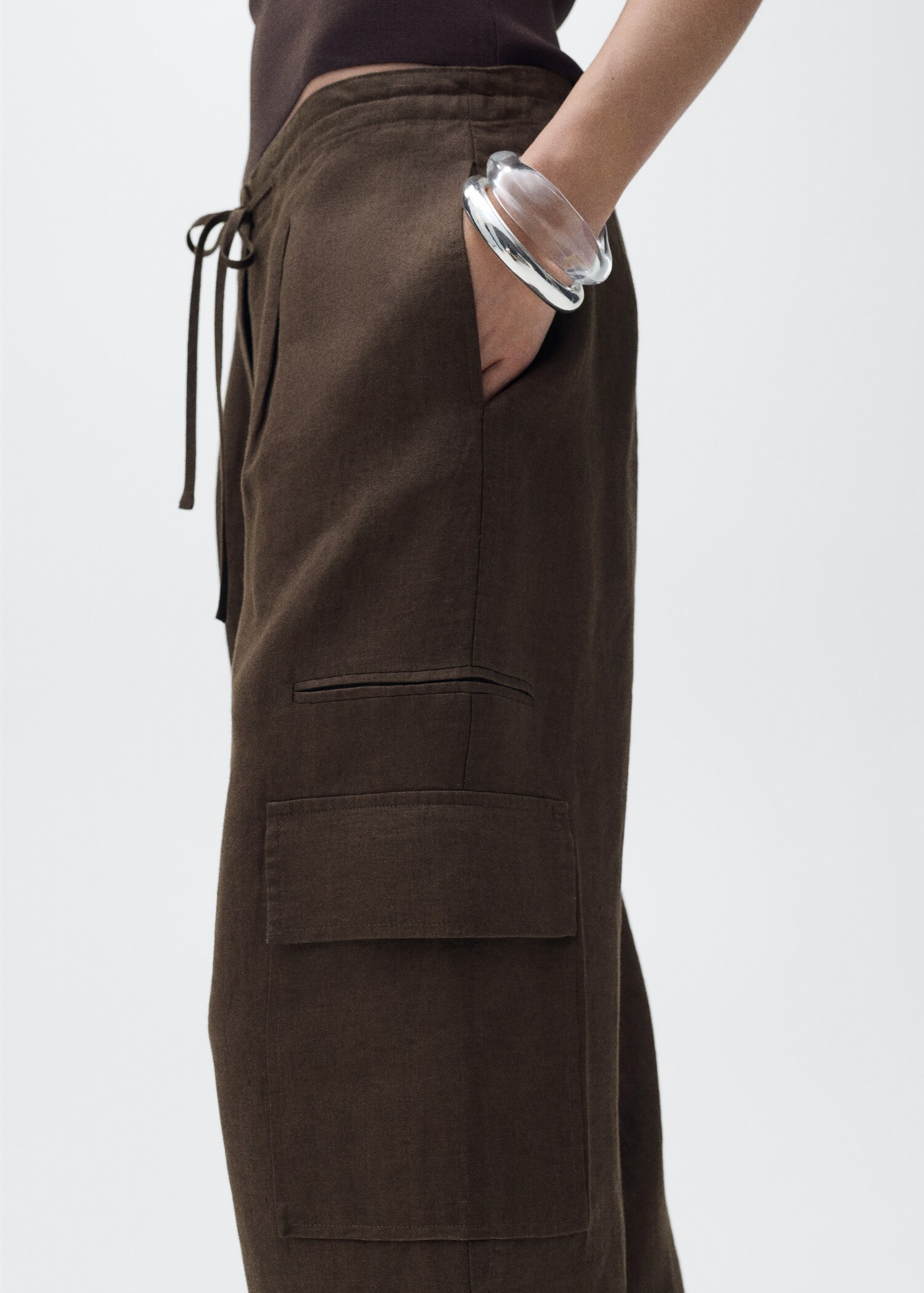 Linen cargo pants - Details of the article 6