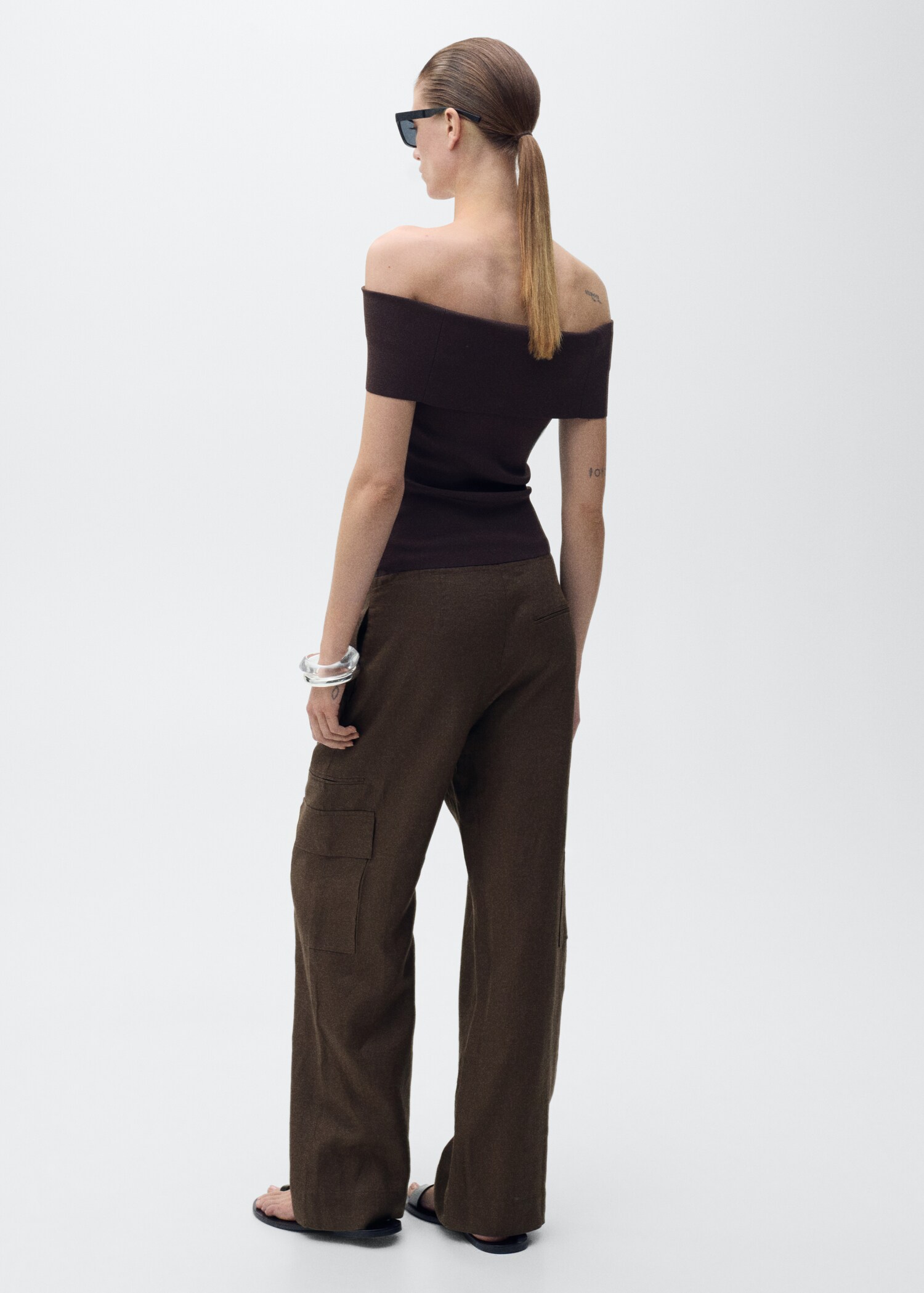 Linen cargo pants - Reverse of the article