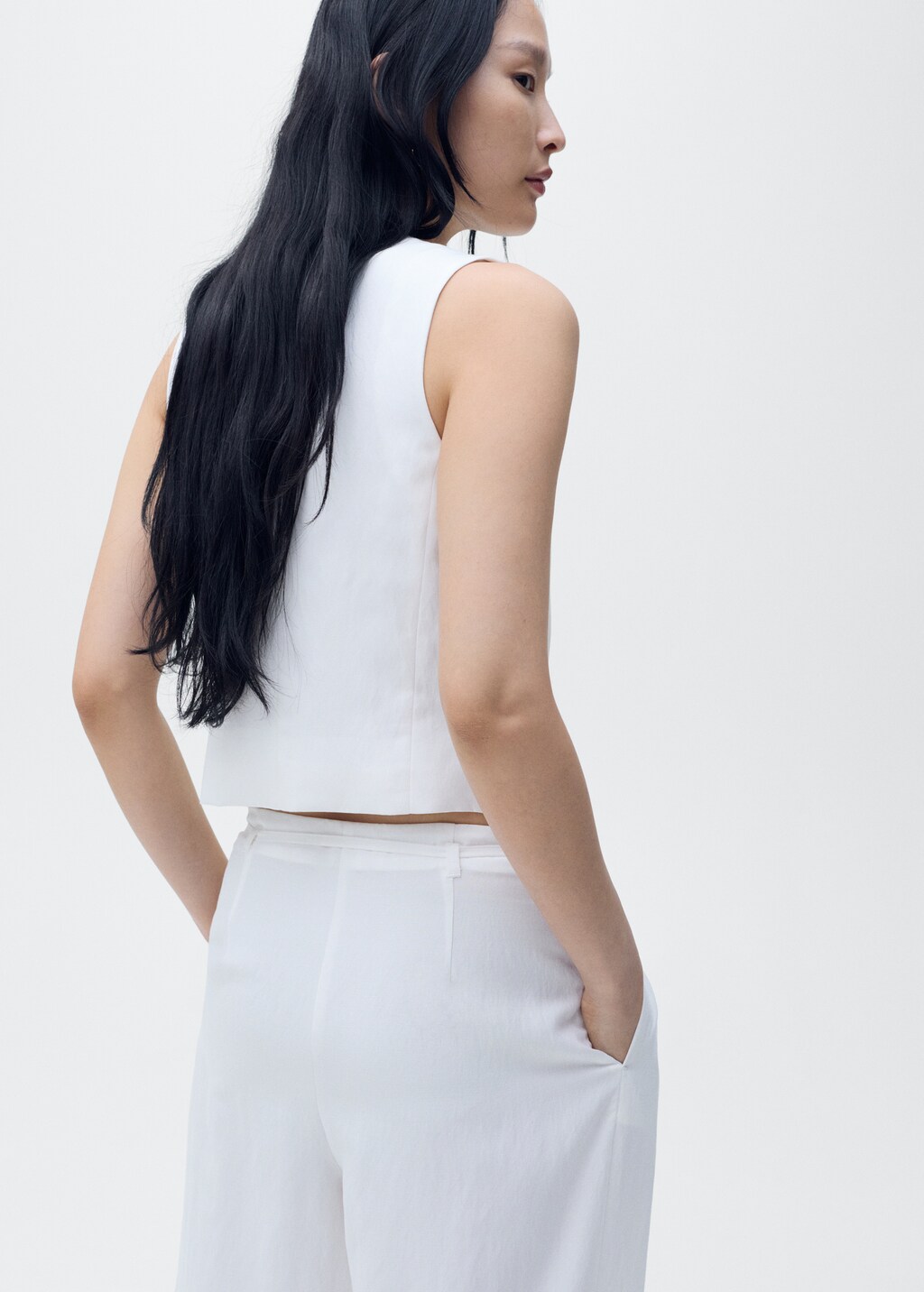Straight lyocell suit vest - image 3