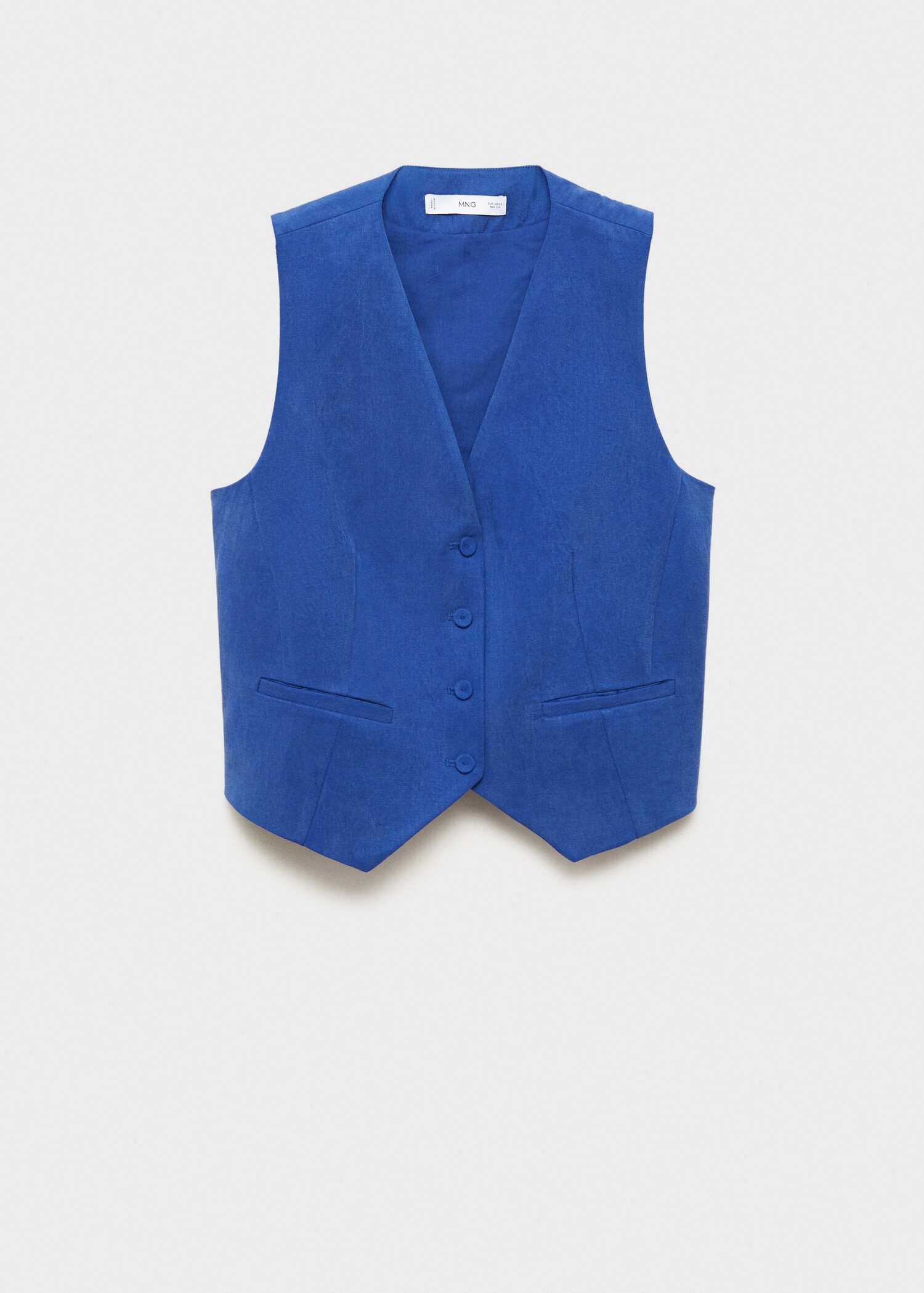 Straight lyocell suit waistcoat - Article without model