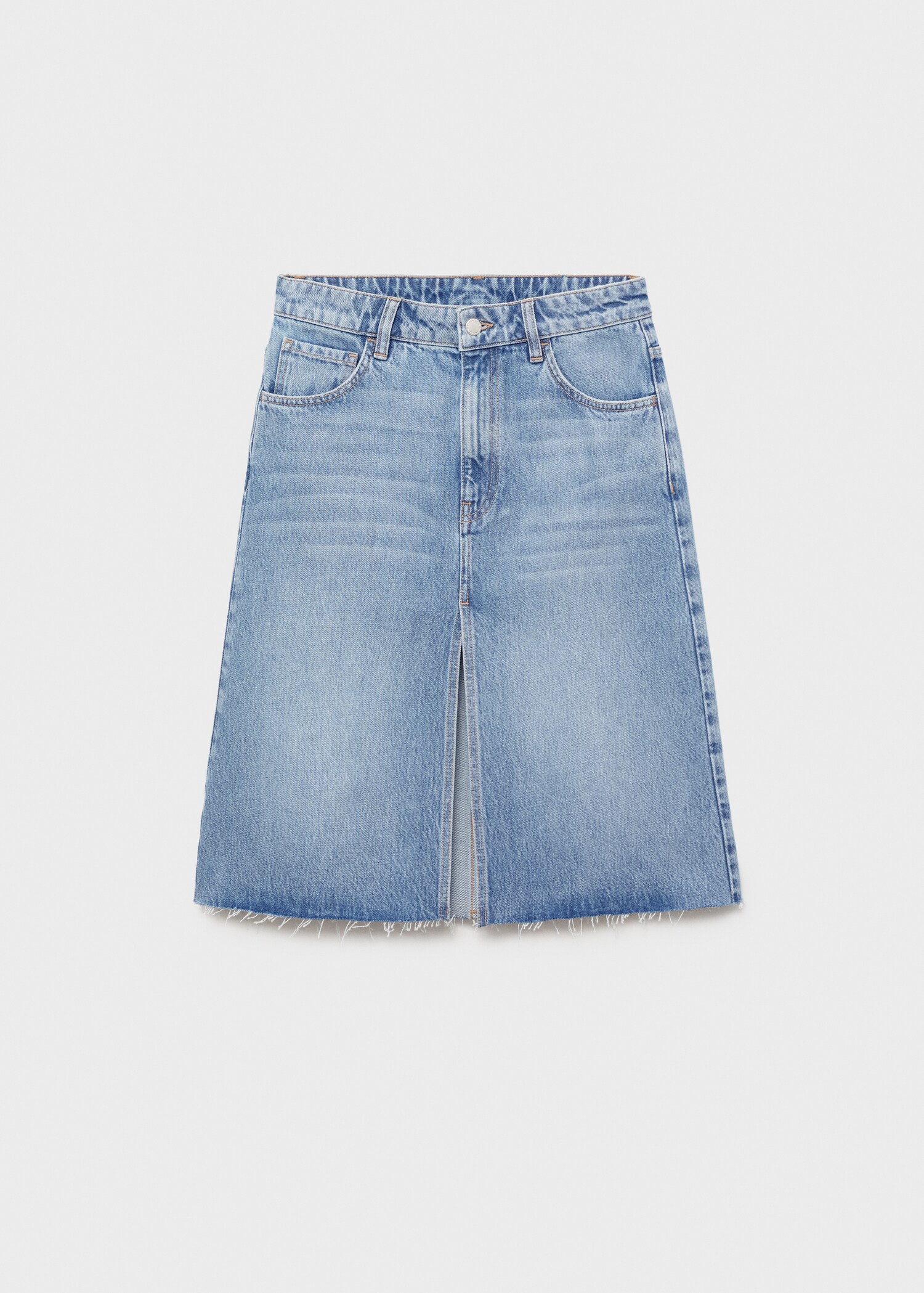 Midi denim etek - Modelsiz ürün