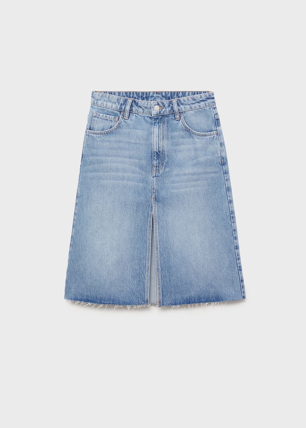 Midi denim skirt