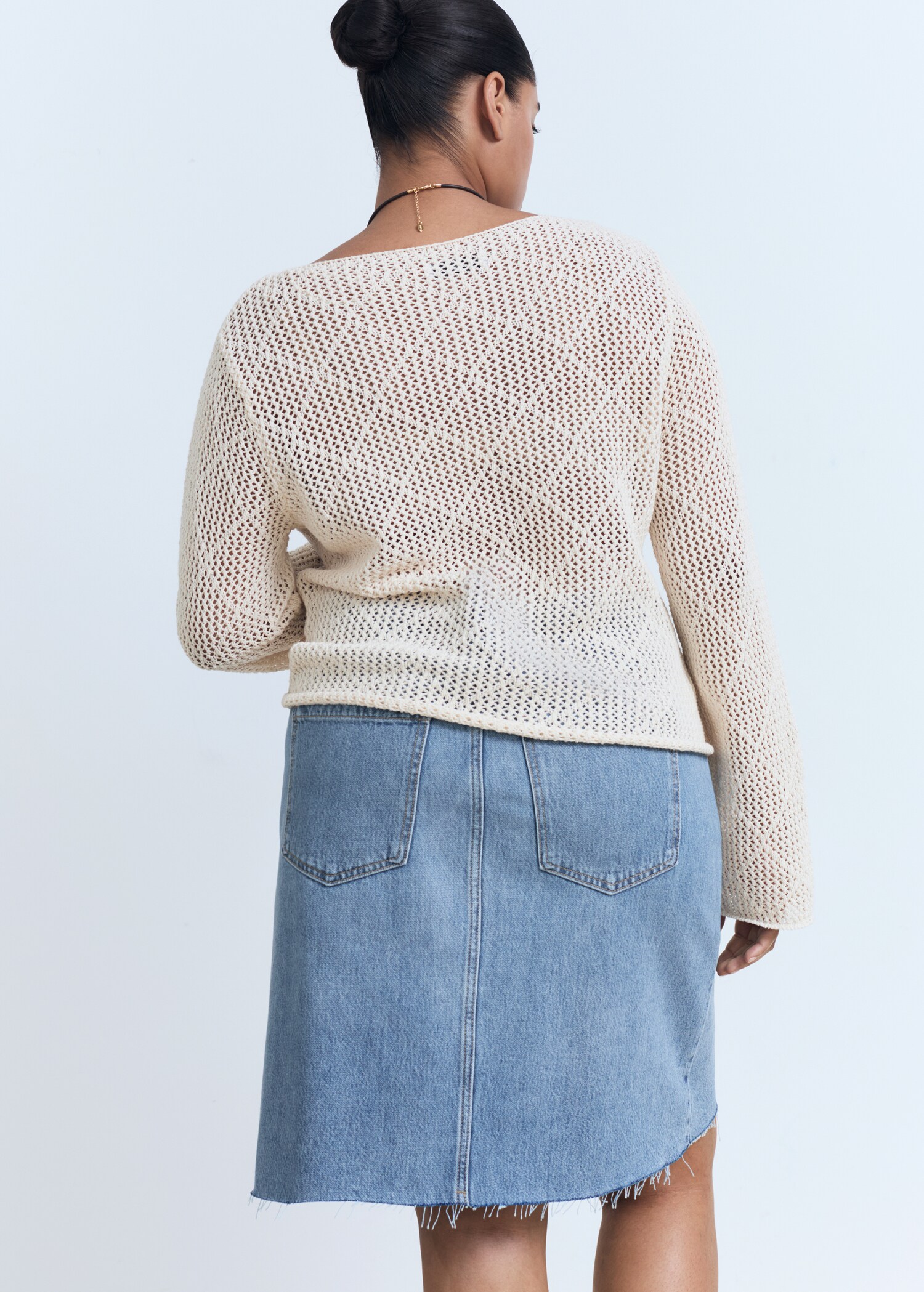 Midi denim etek - Ürün detayı 4