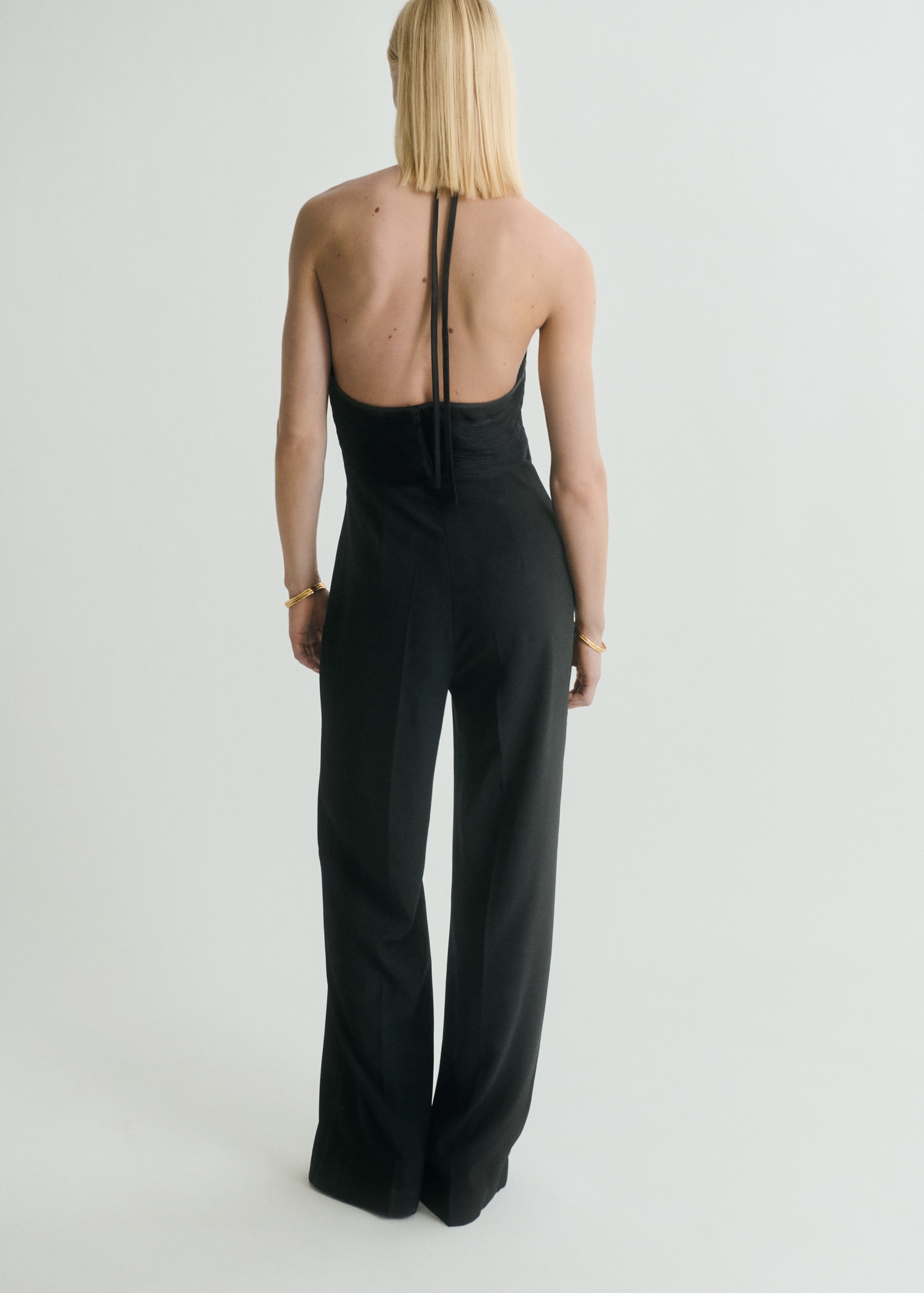 Halter neck jumpsuit Women MANGO USA