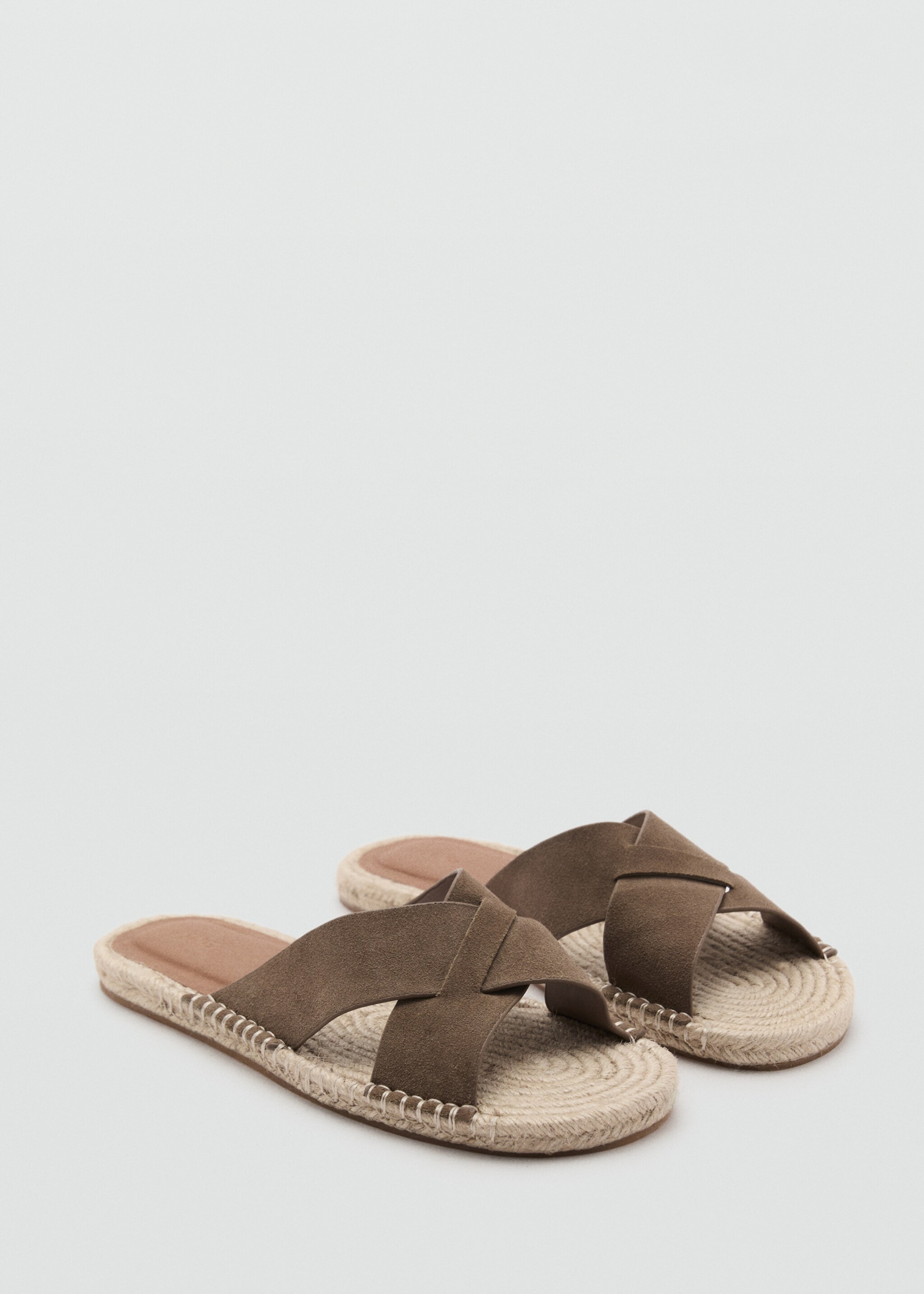 Nappa leather sandals with crossed strap - Medium plane