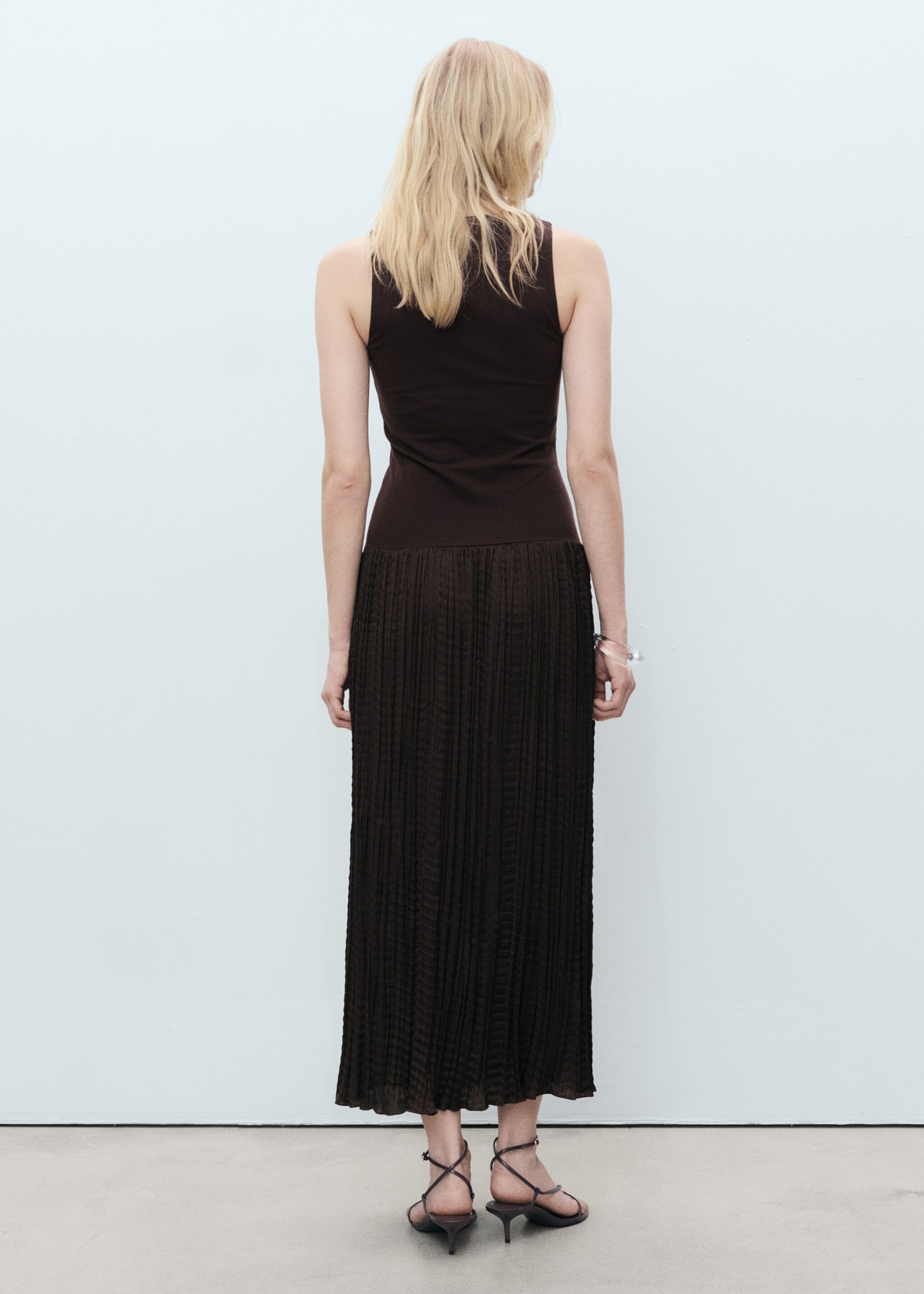 Robe longue tissu combiné - Verso de l’article