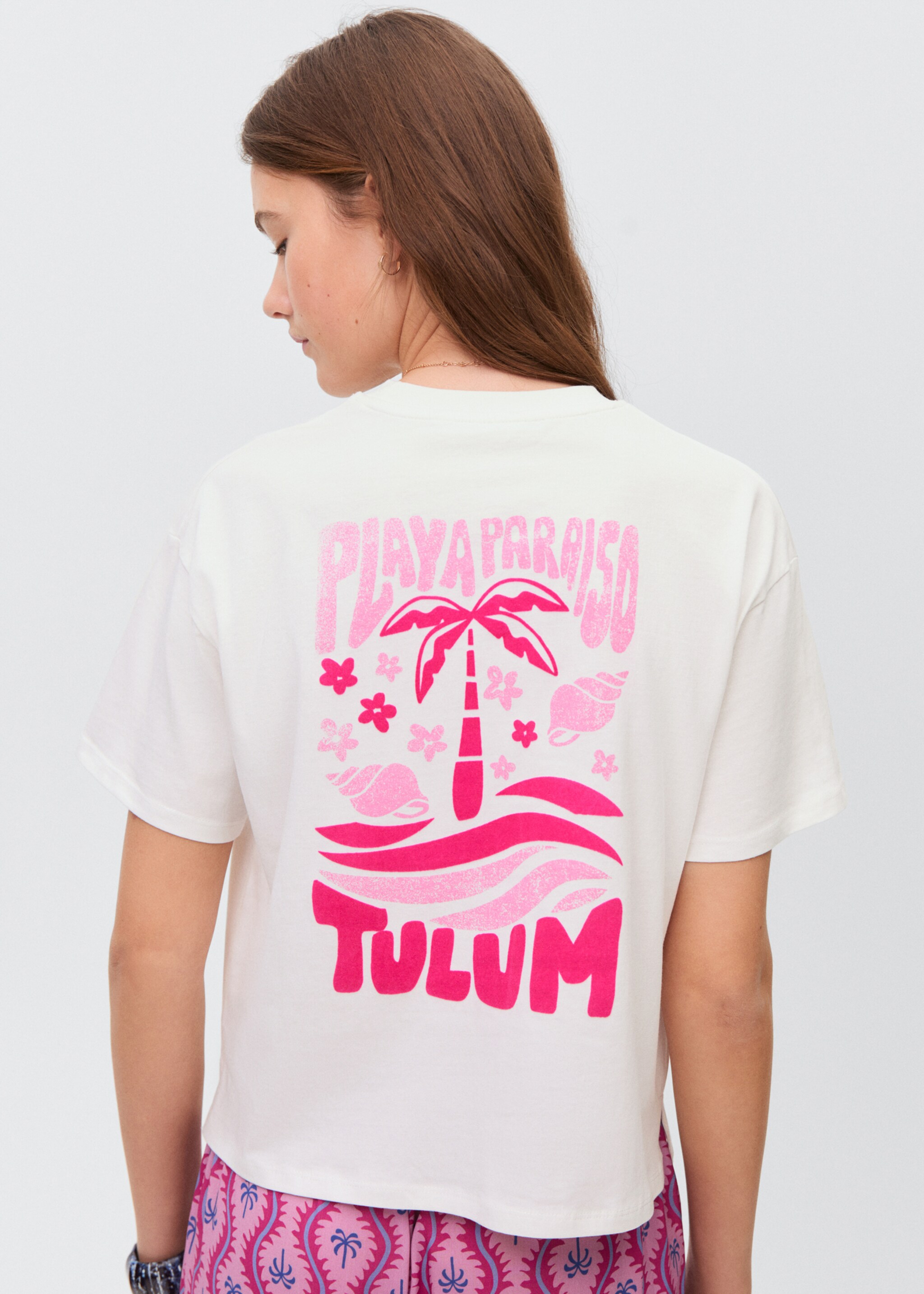 Camiseta estampado playa - Reverso del artículo