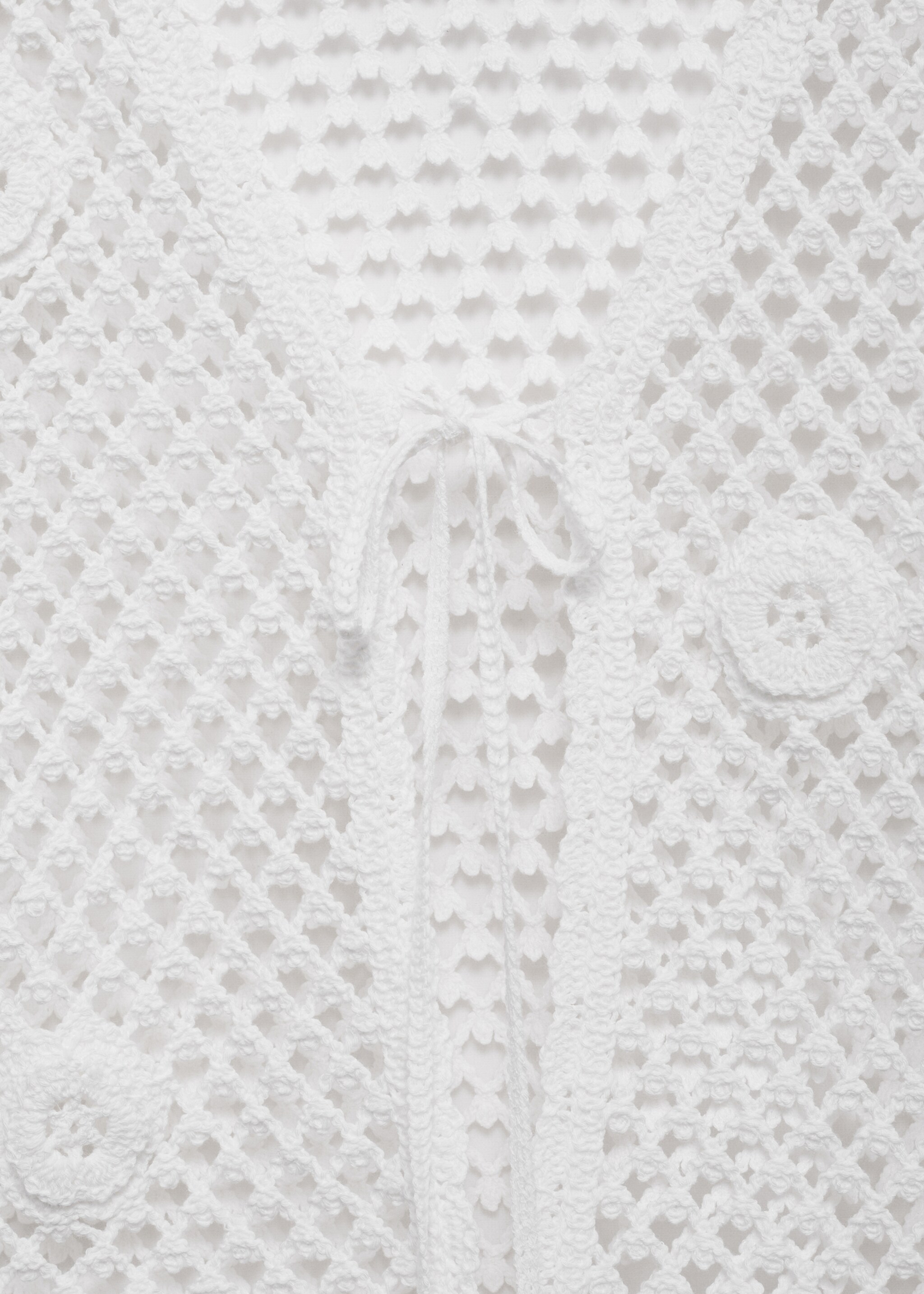 Crochet cardigan with bow closure - Details of the article 8