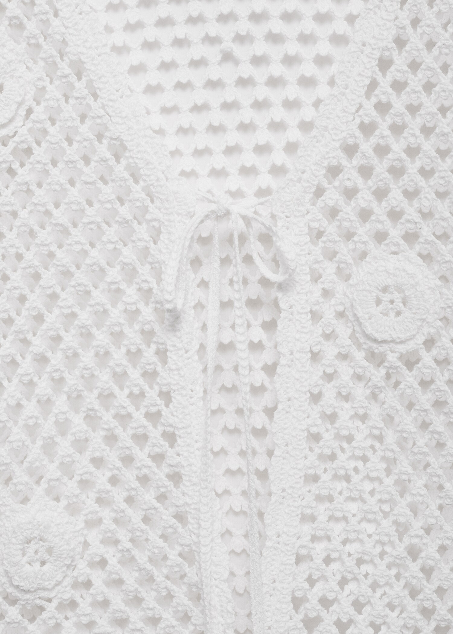 Crochet cardigan with bow closure - Details of the article 8