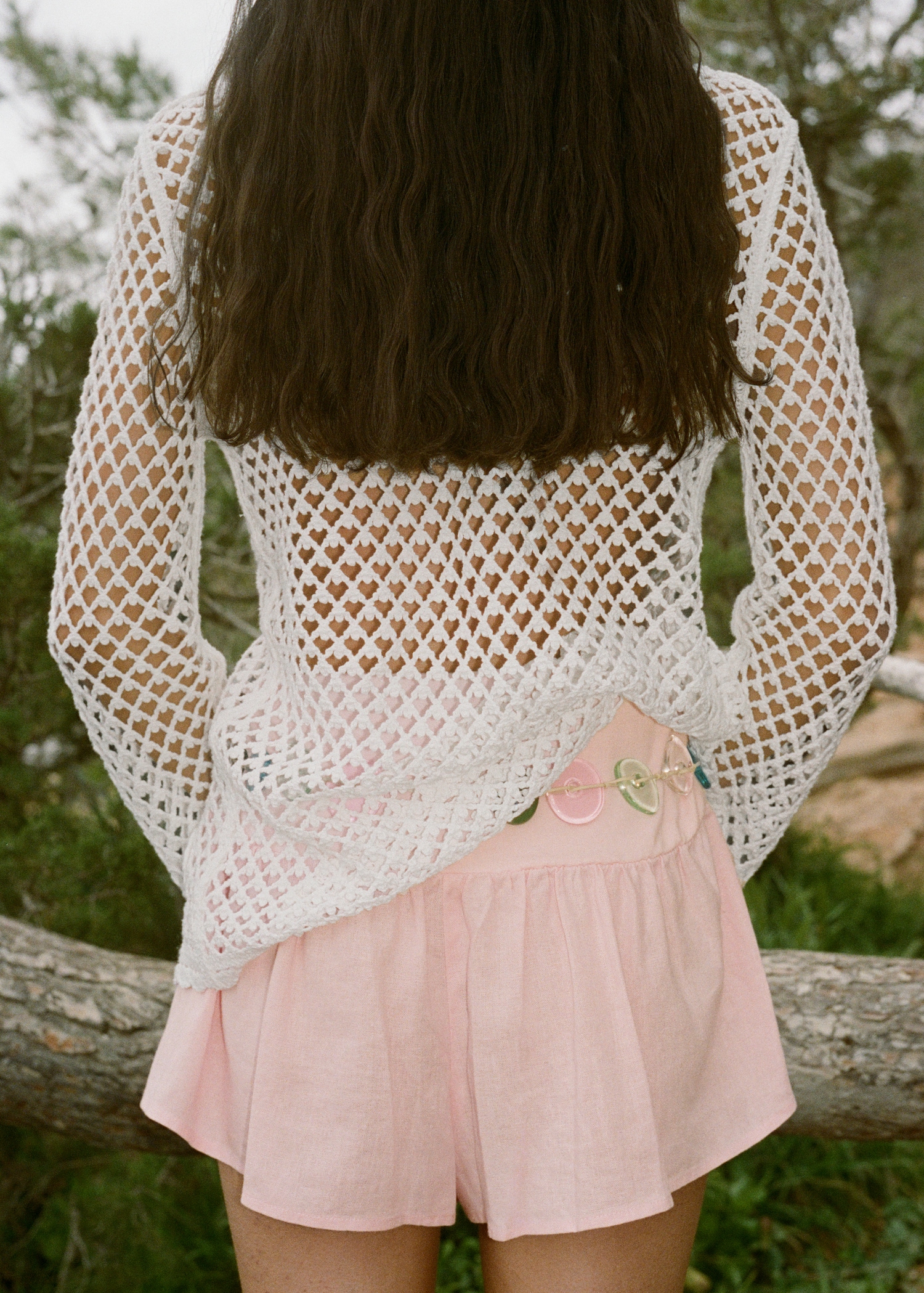 Belize Tie Front Crochet Top Belize Tie Front Crochet Top