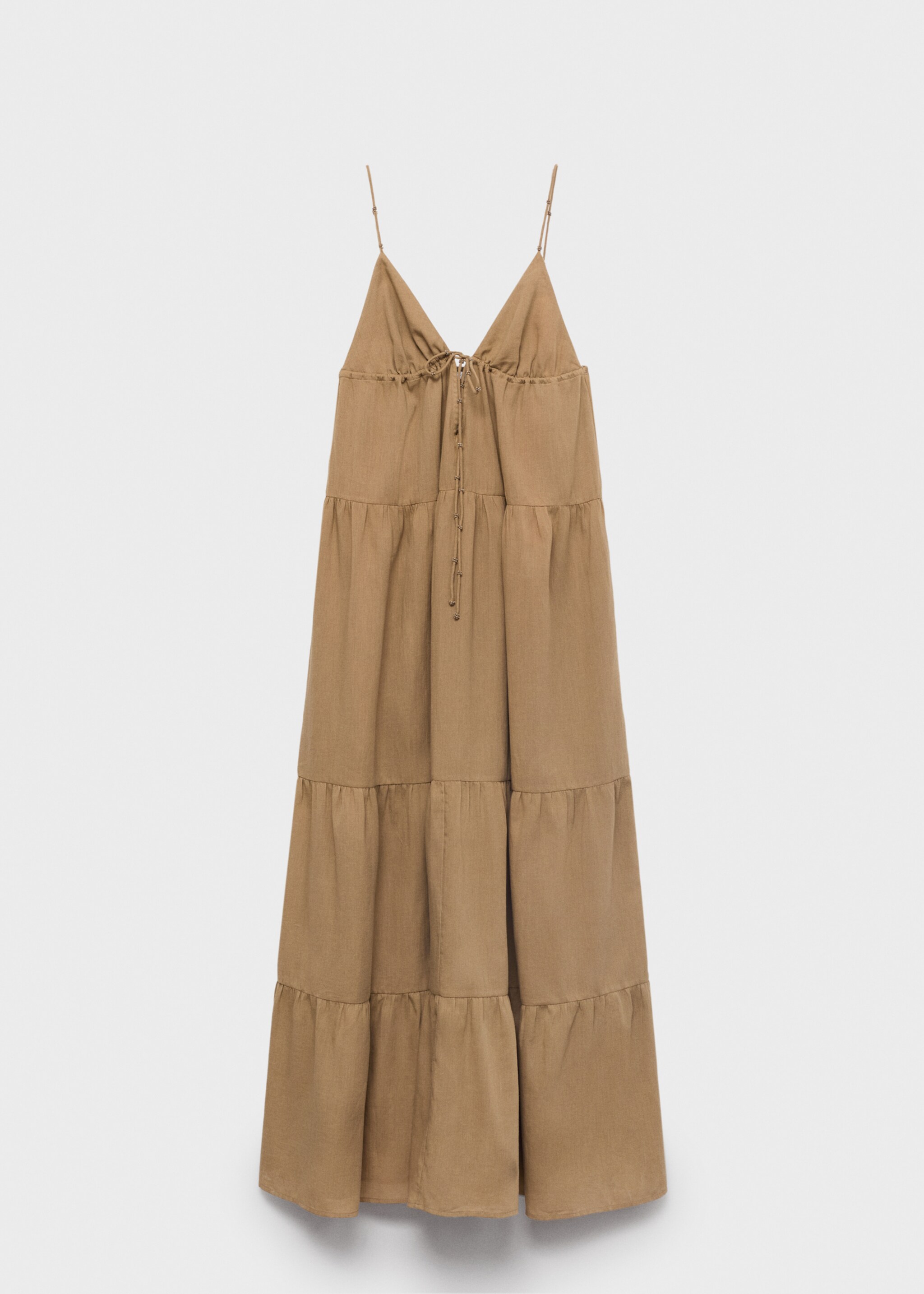 V-neck cotton dress - Изделие без модели