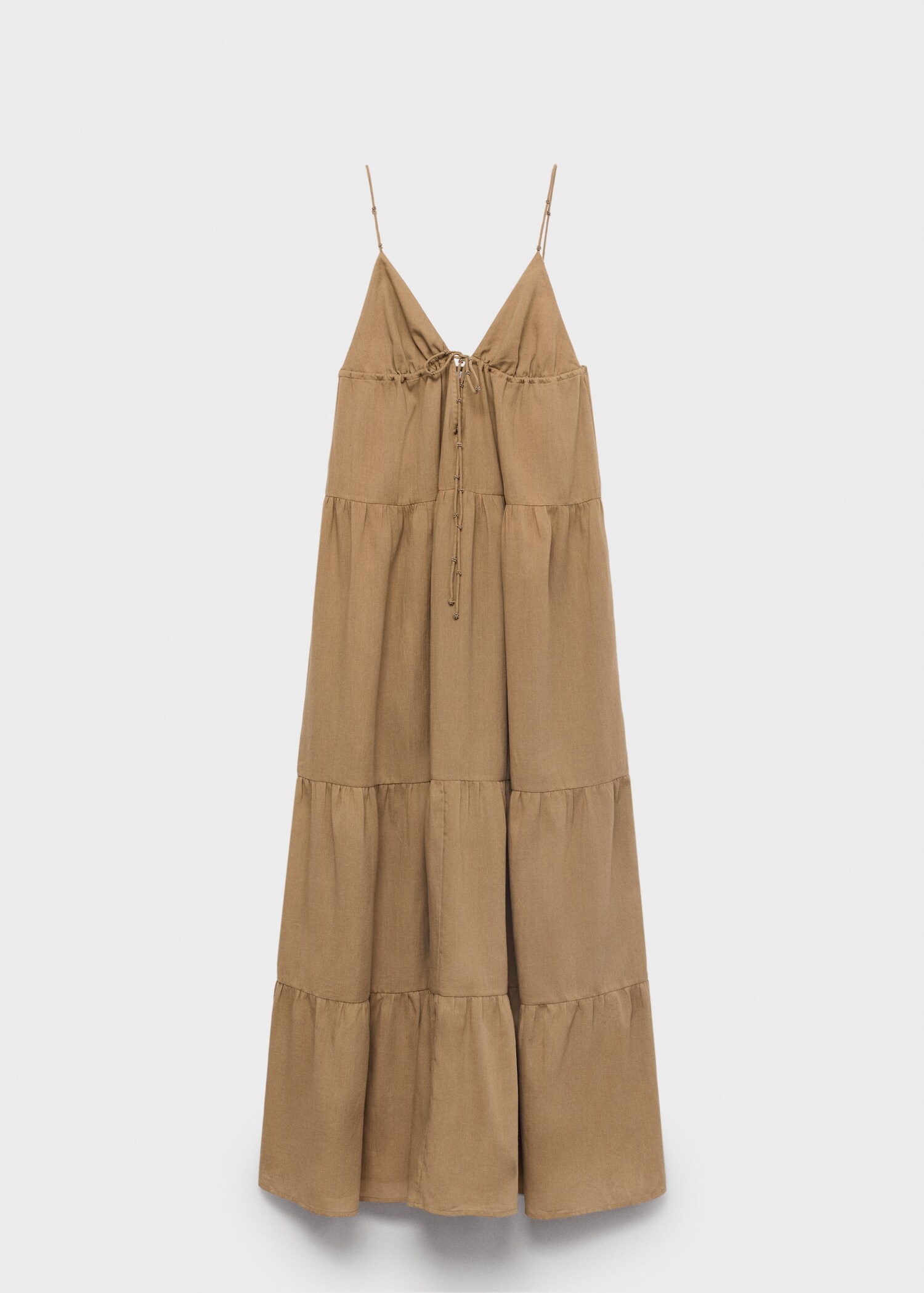Vestido de algodão com decote em V - Artigo sem modelo
