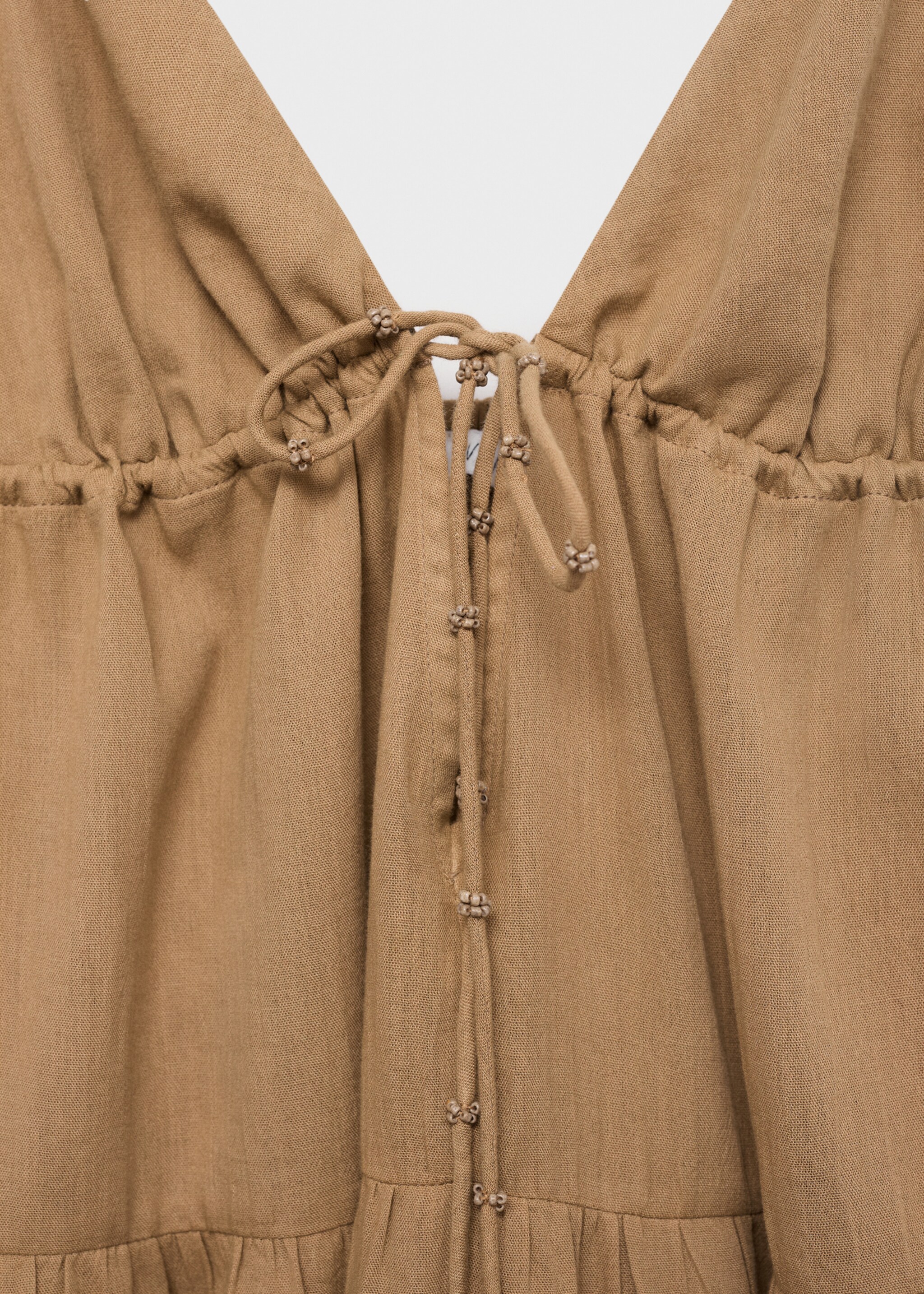 Vestido algodón escote pico - Detalle del artículo 8