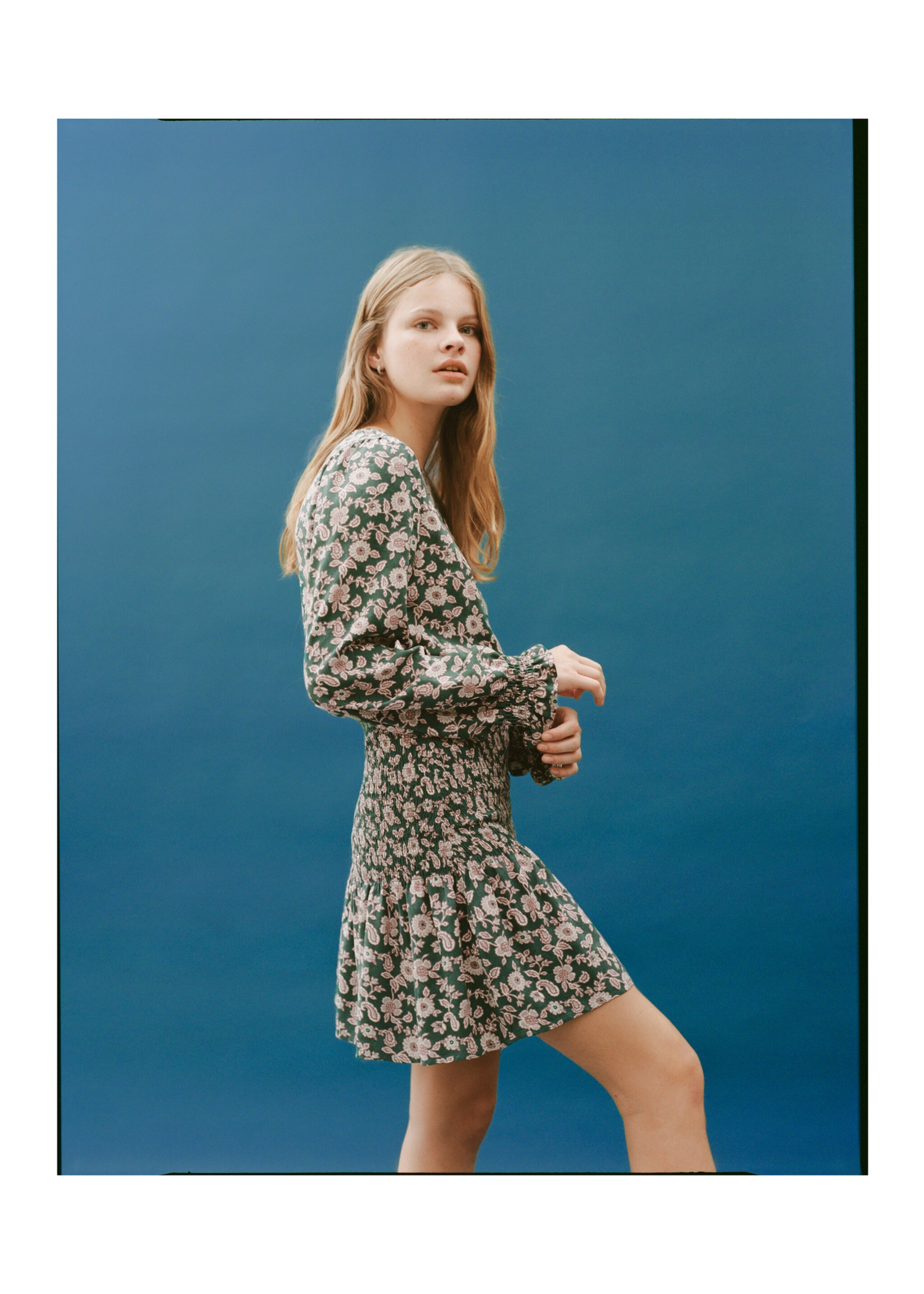 Letter-print ruffled dress - Details of the article 5