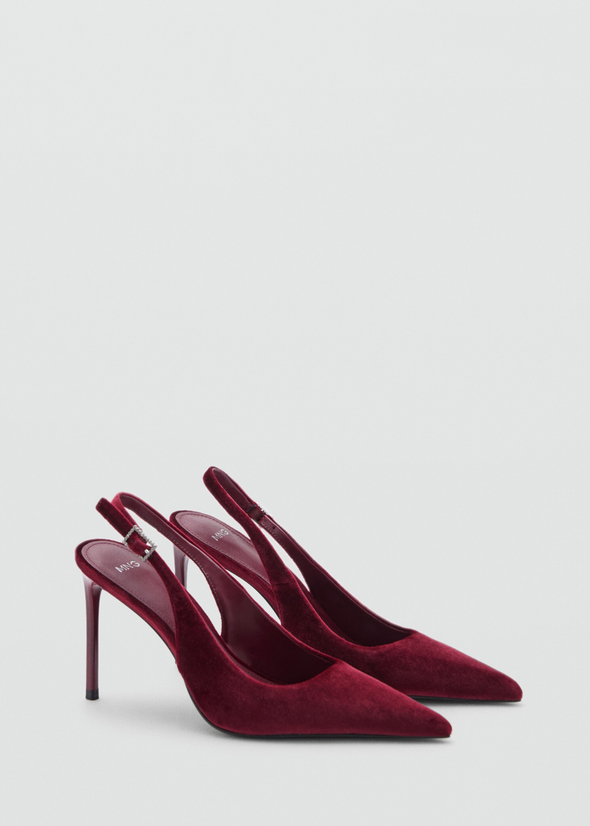 Zapato tacón terciopelo - Plano medio