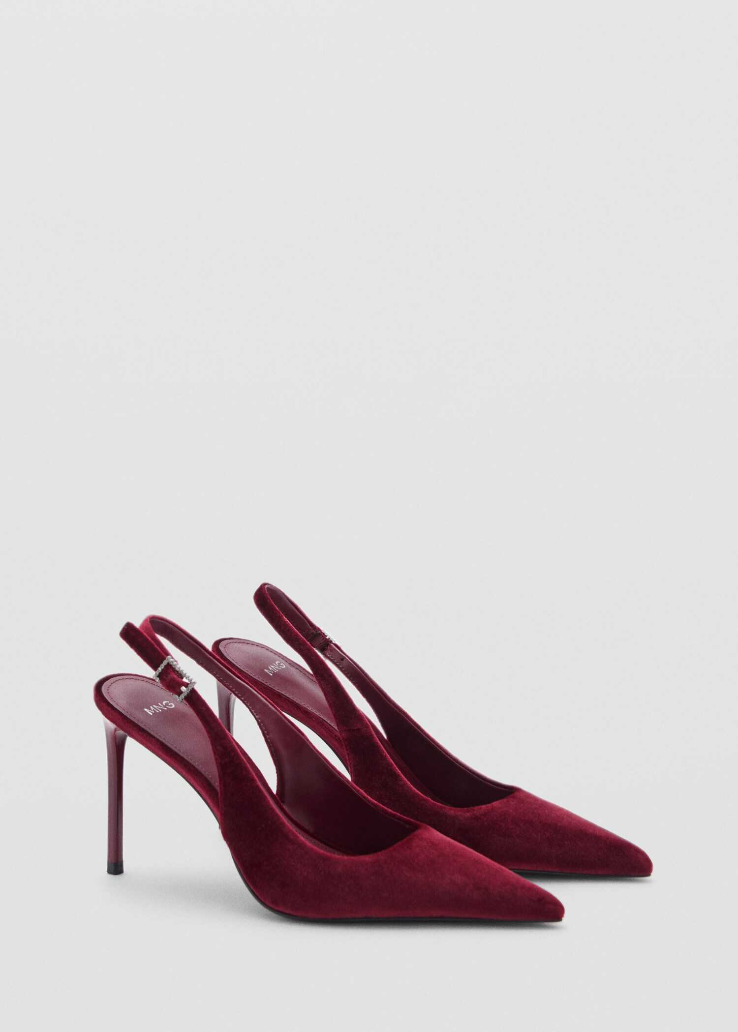Velvet heeled shoes - Medium plane