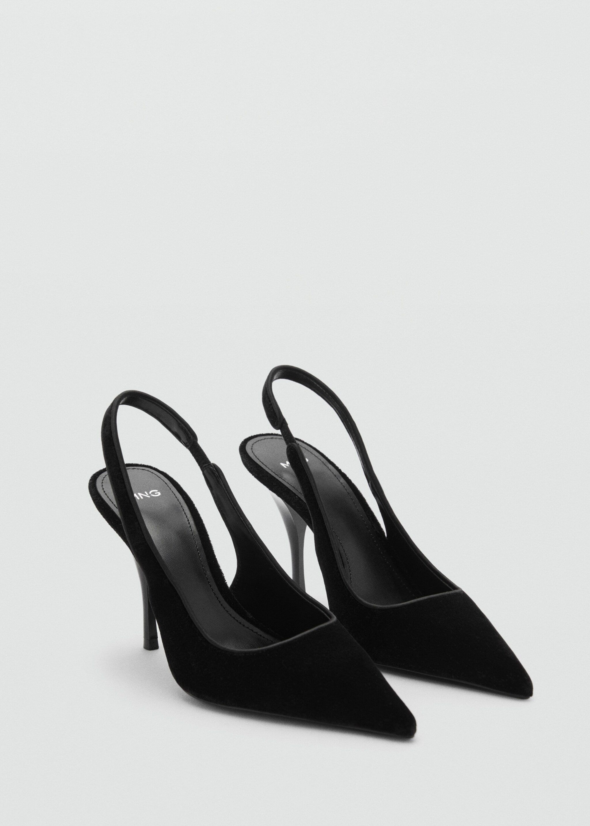 Velvet heeled shoes - Medium plane