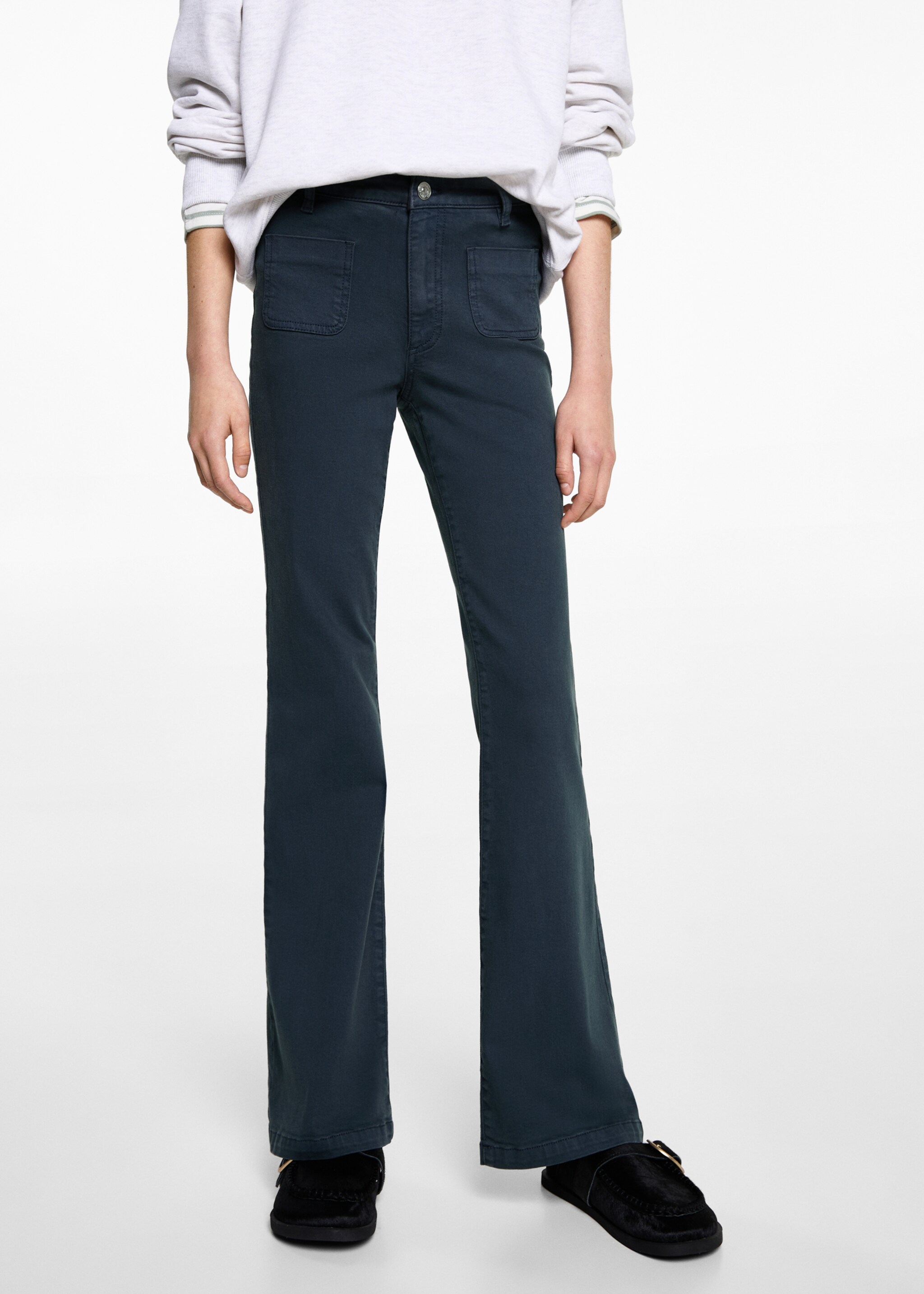 Flared jeans with pocket - Medium plane