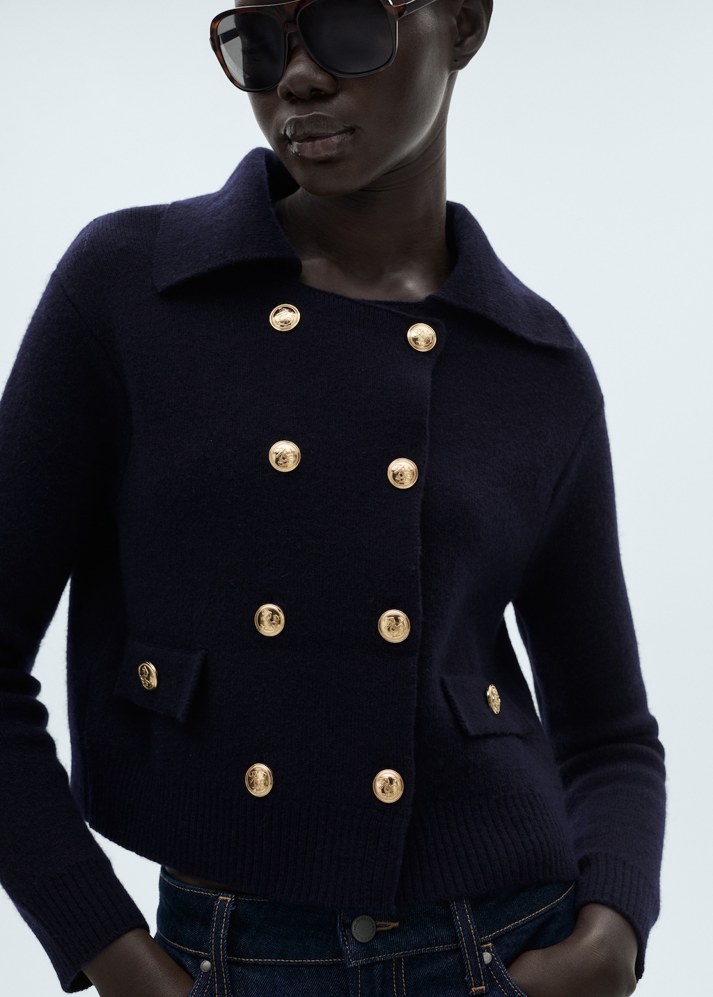 Mango buttoned wool jacket best sale