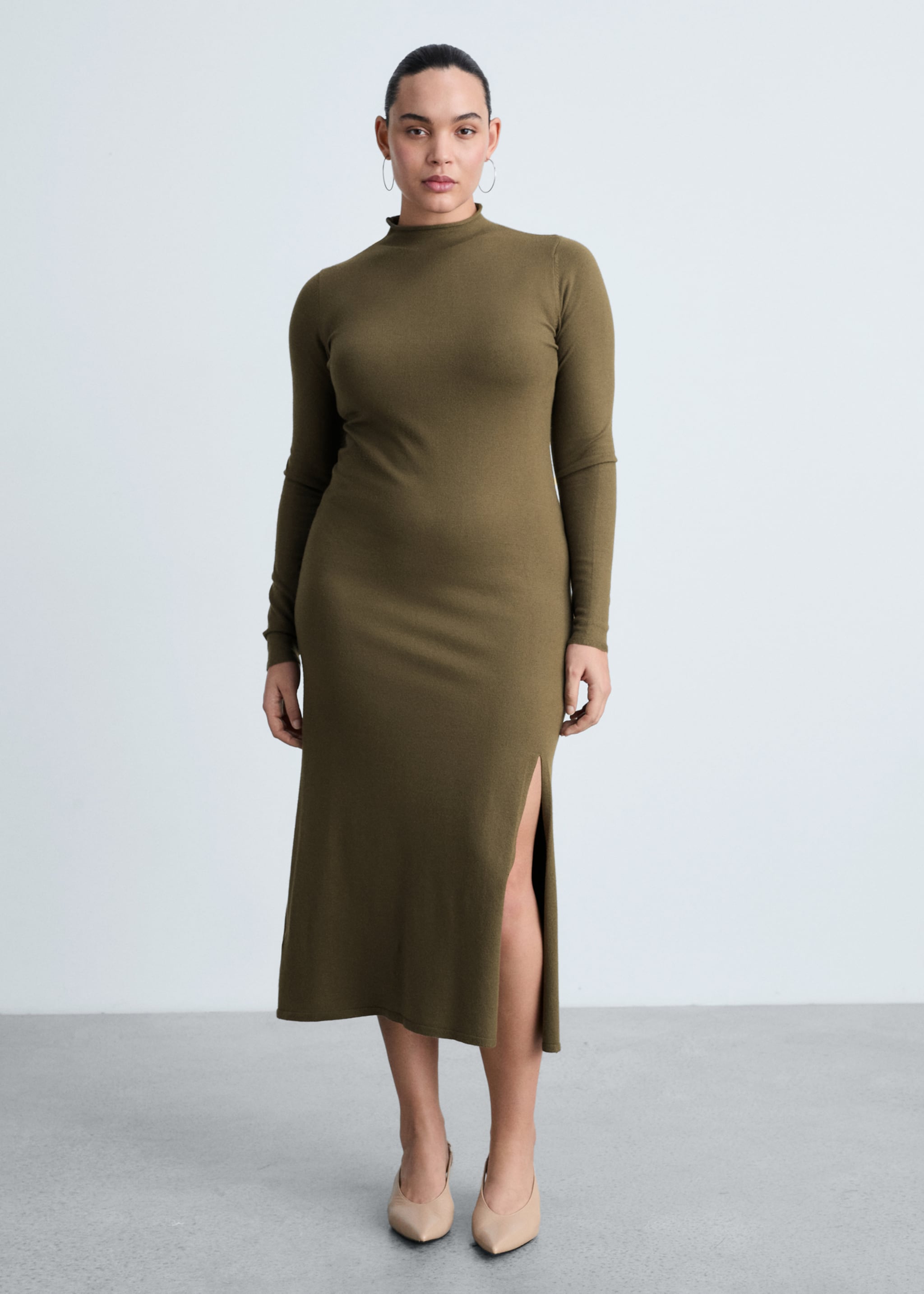 Side slit knit dress - Details of the article 3