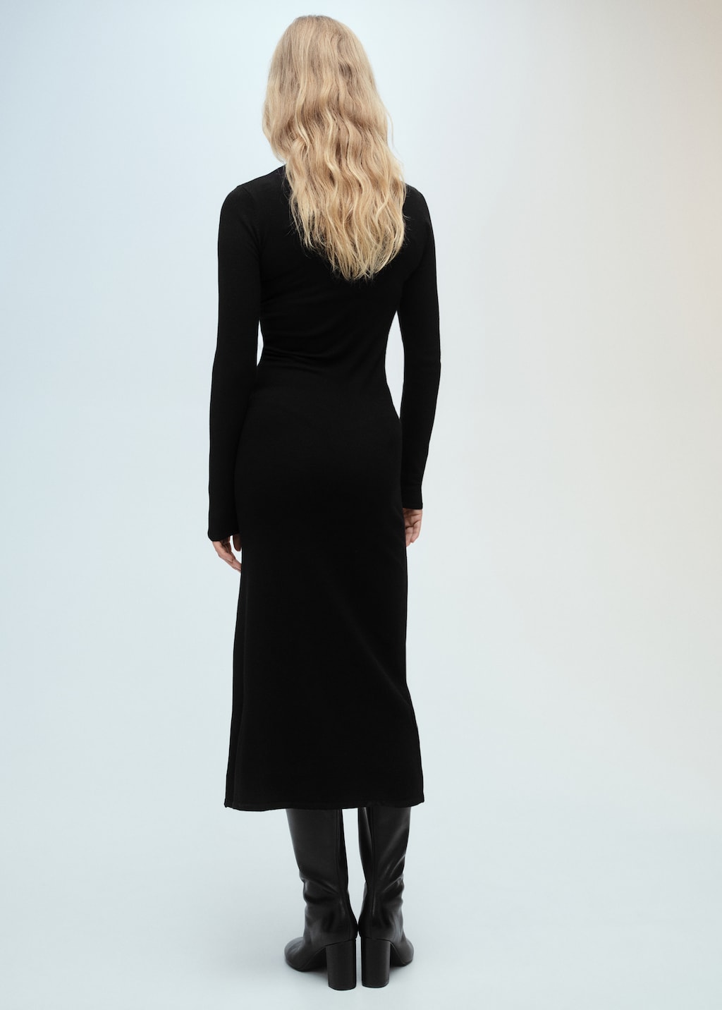 Side slit knit dress - Women | MANGO Japan Side slit knit dress - Women | MANGO Japan