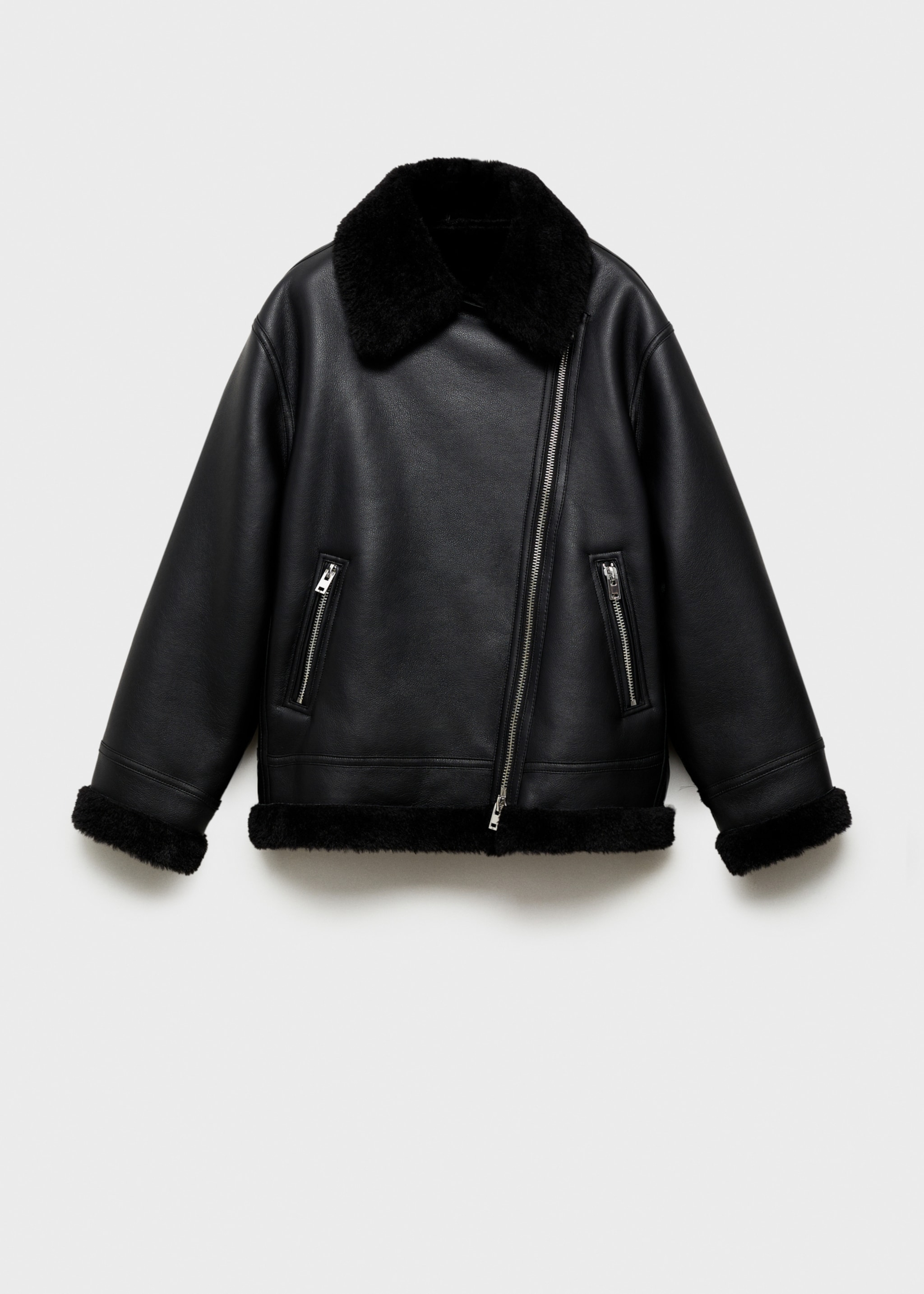Jacket with shearling-effect lining - Article without model