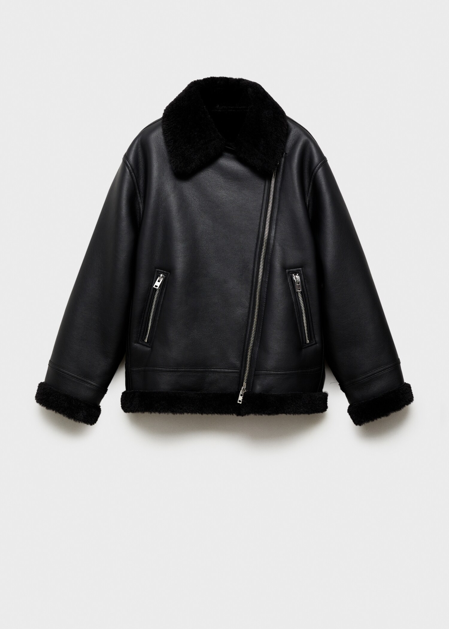 Jacket with shearling-effect lining - Article without model